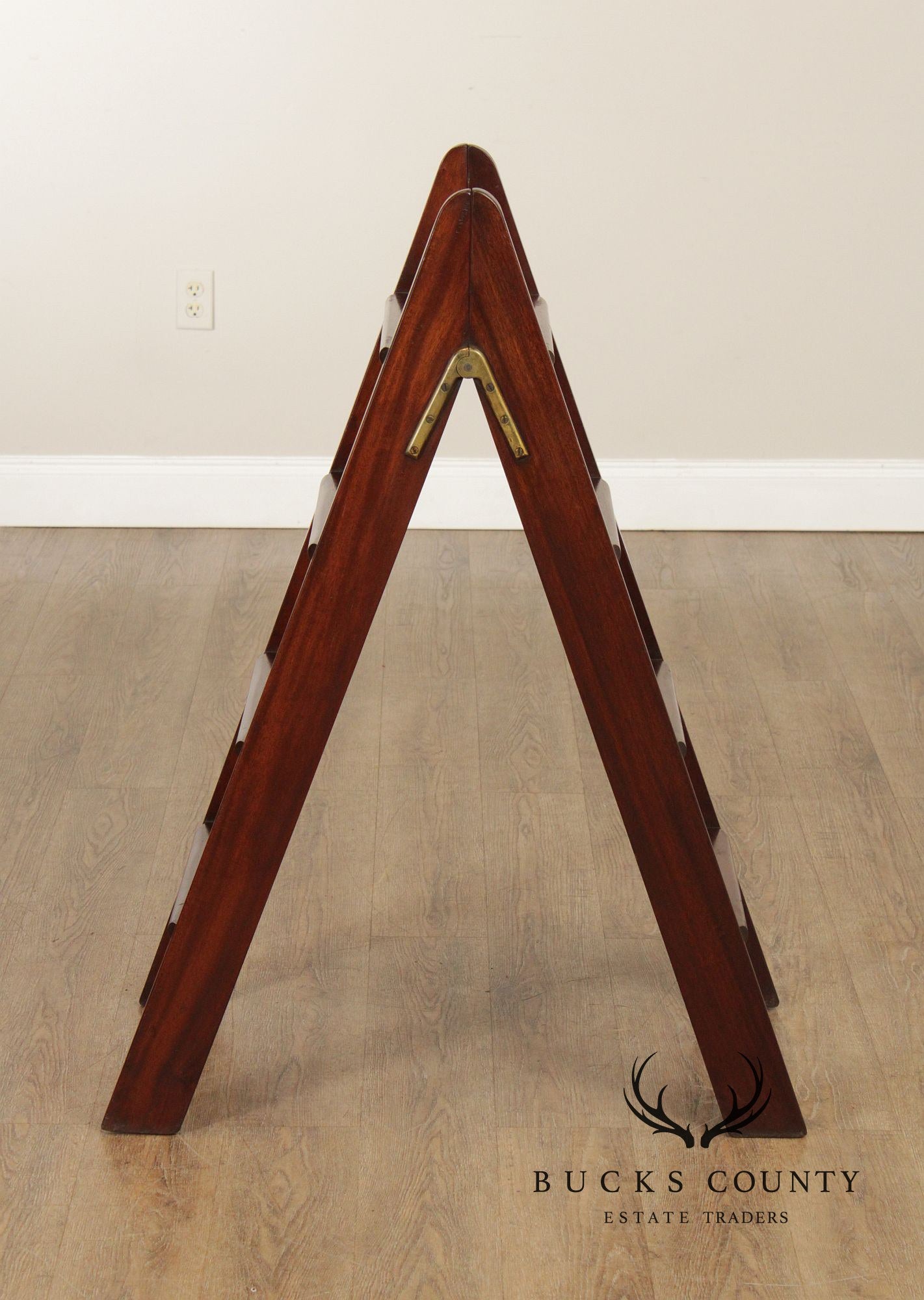 English Mahogany Library Ladder