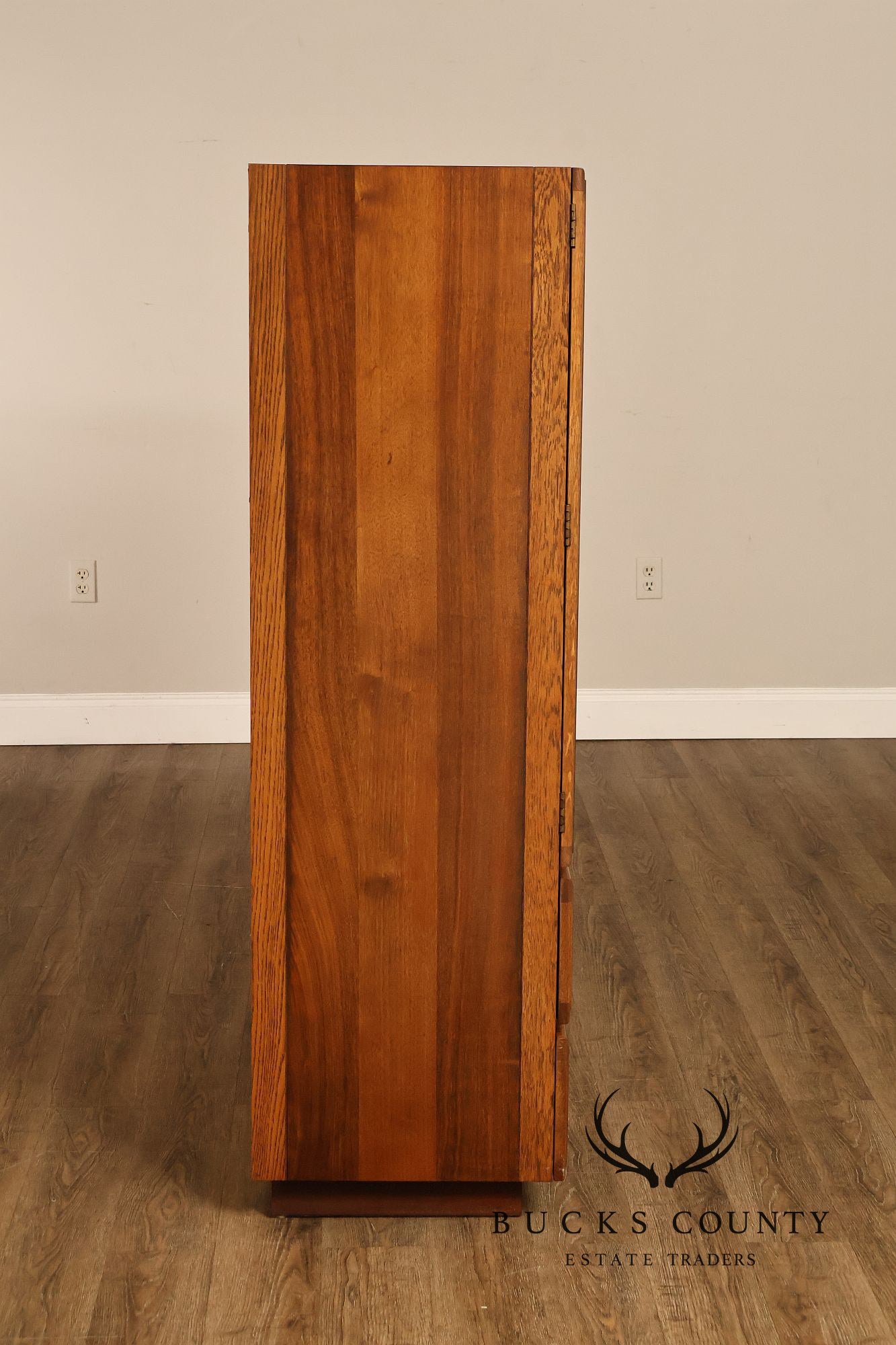 Lane Mid Century Modern Walnut Gentleman's Chest Armoire