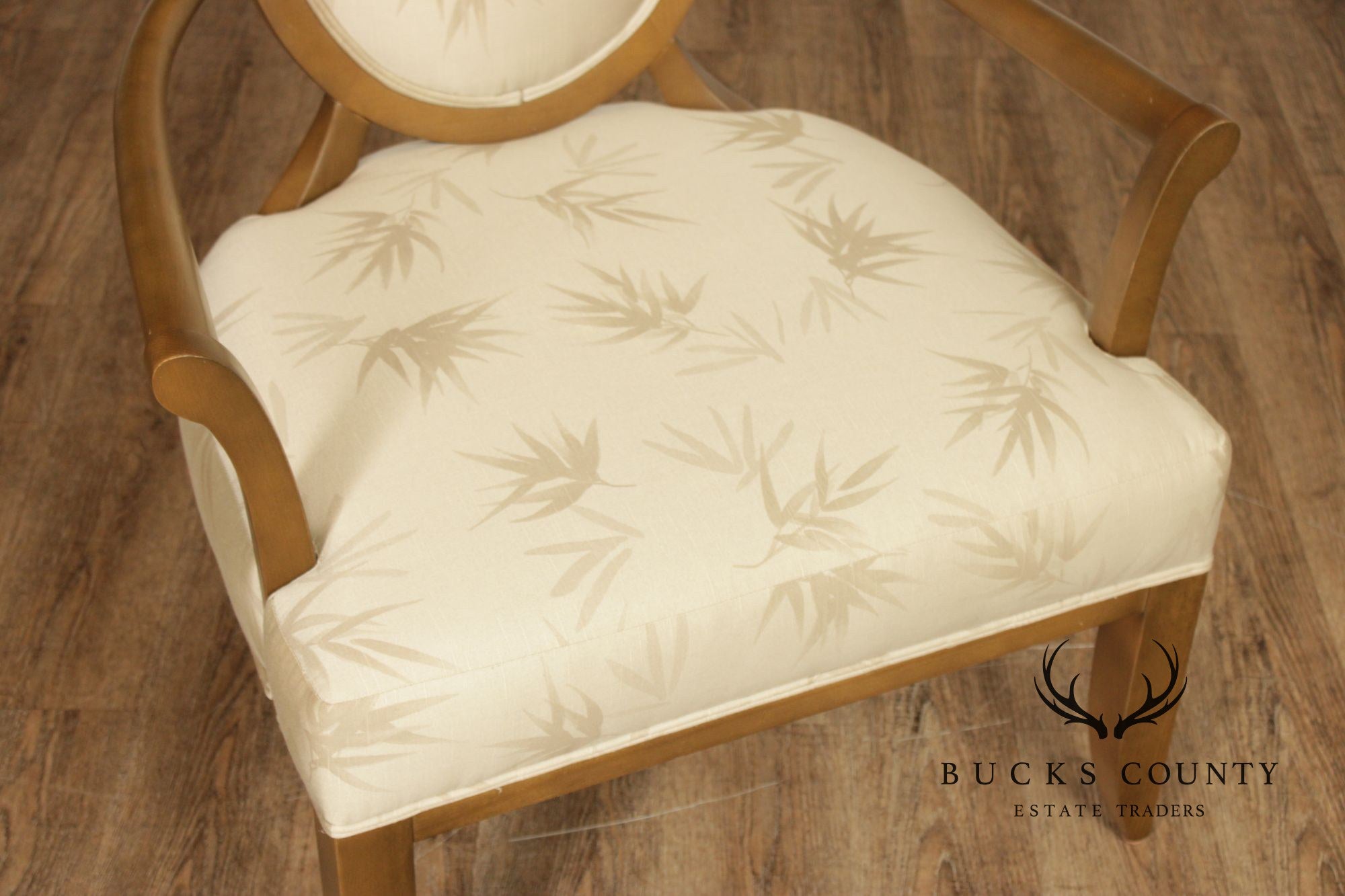 Precedent Modern Art Deco Style Giltwood Lounge Chair