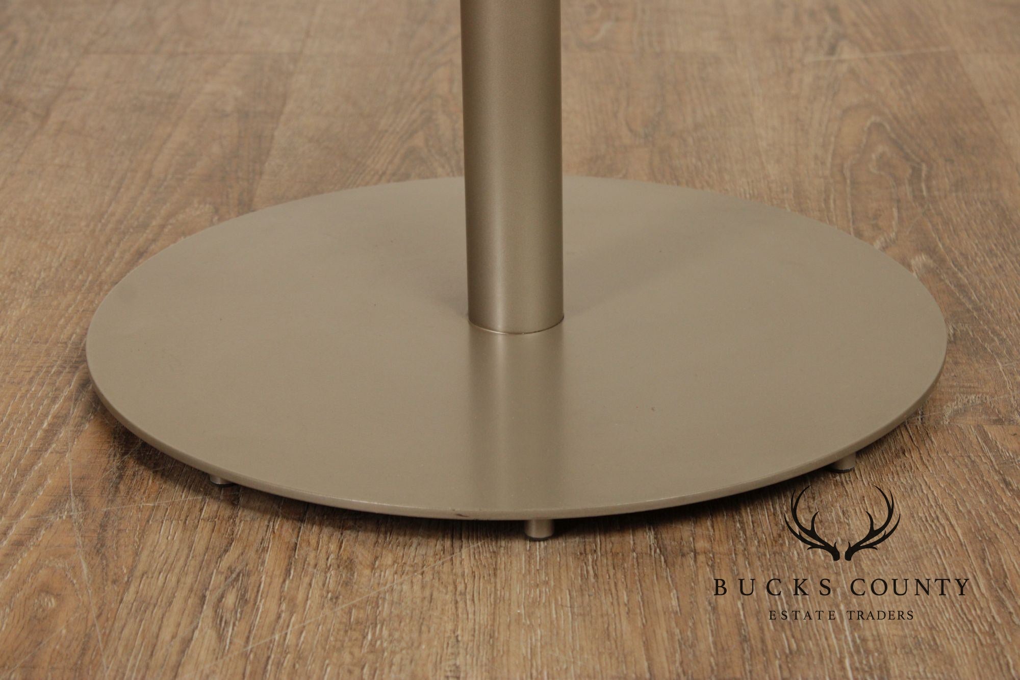 Modern Style Set of Seven Brushed Steel Swivel Bar Stools