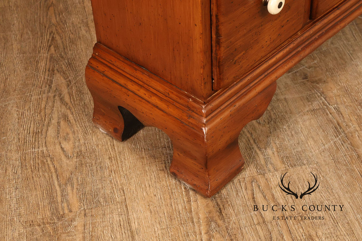 Vintage Pine Nine Drawer Apothecary Cabinet With Porcelain Knobs