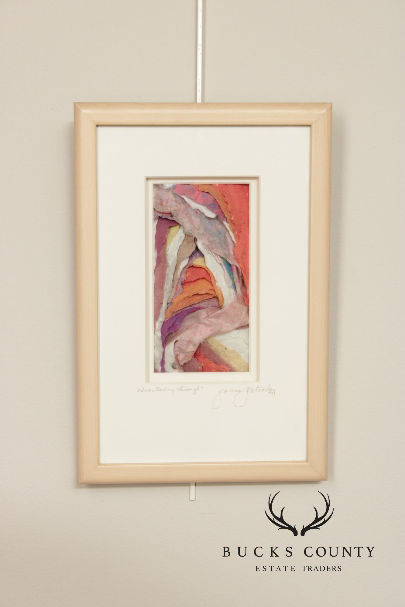 Jeanne Petrosky Pair of Framed Mixed Media, 'Within the Cloud' and 'Adventuring Through'