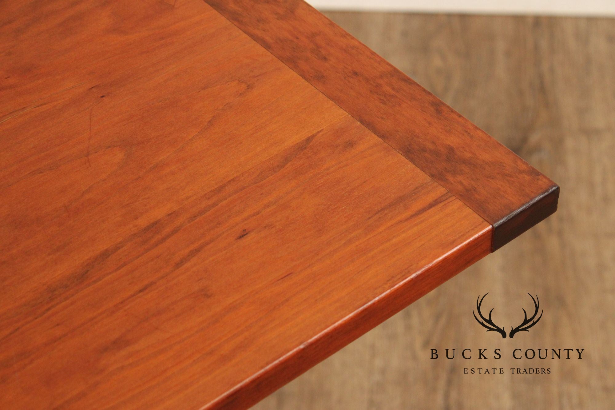 J.L. Treharn Custom Cherry Farmhouse Extendable Dining Table