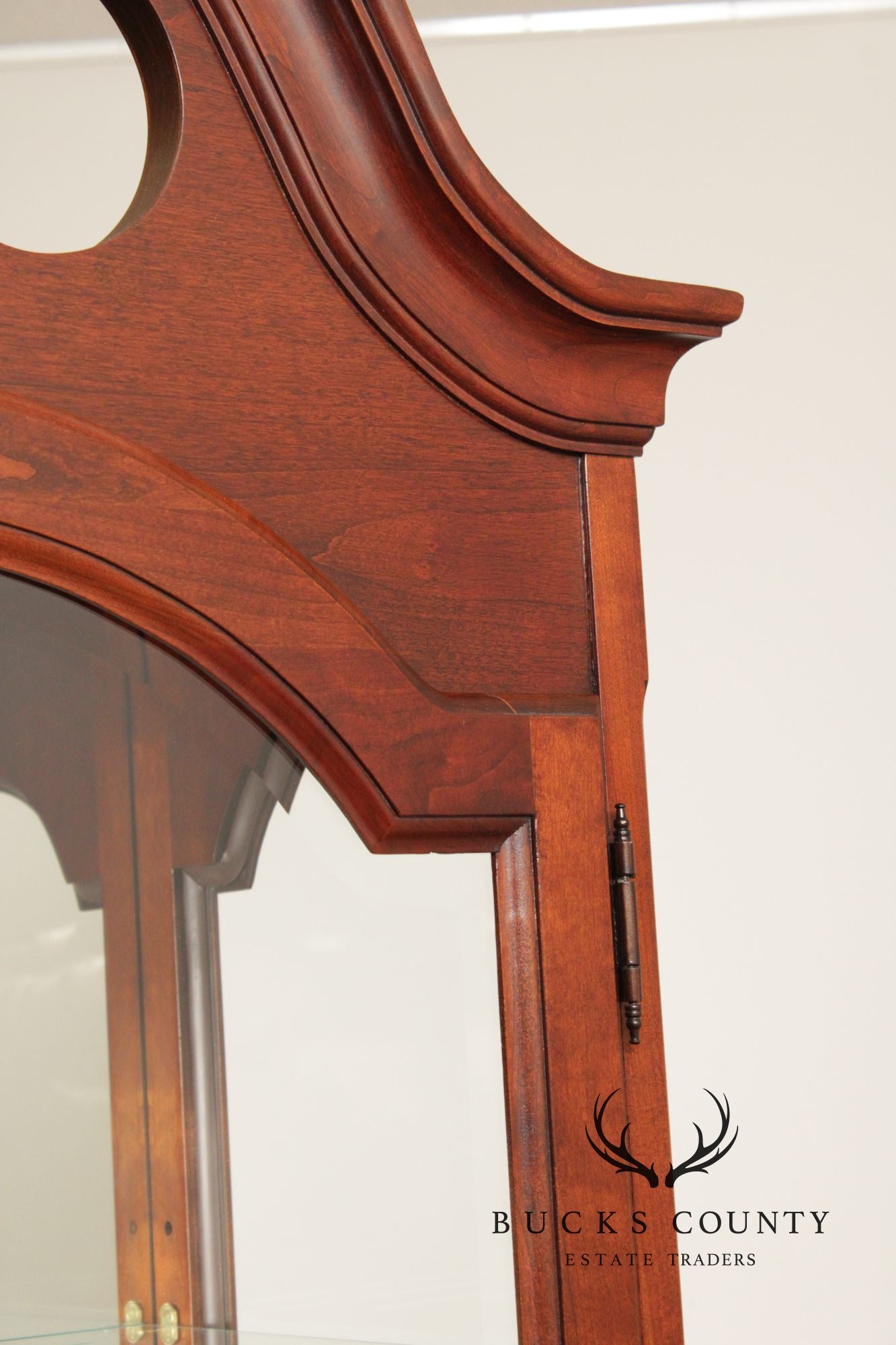 Queen Anne Style Cherry Display Cabinet