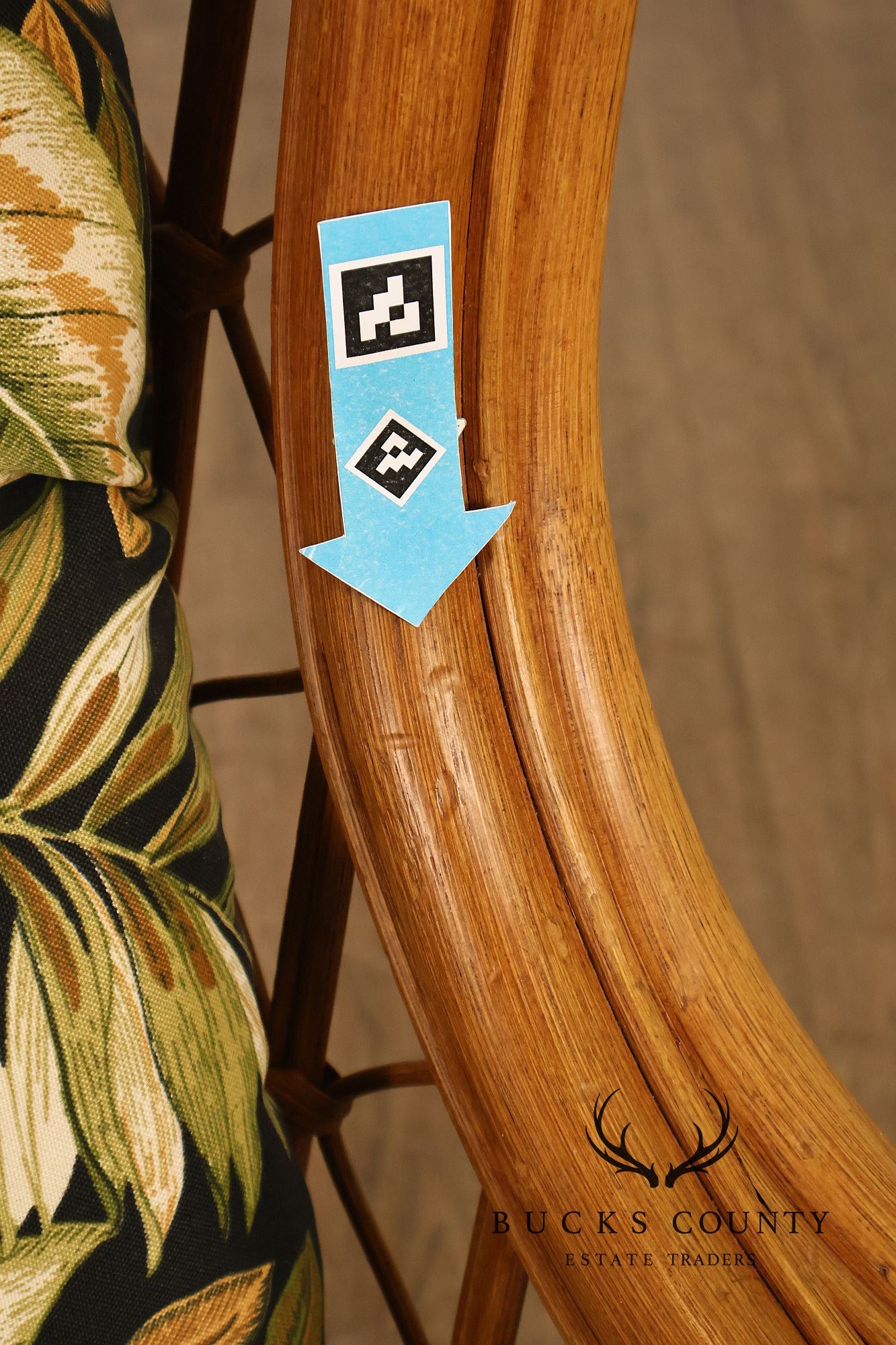 Lane Venture Wicker Lounge Chair With Tropical Upholstery