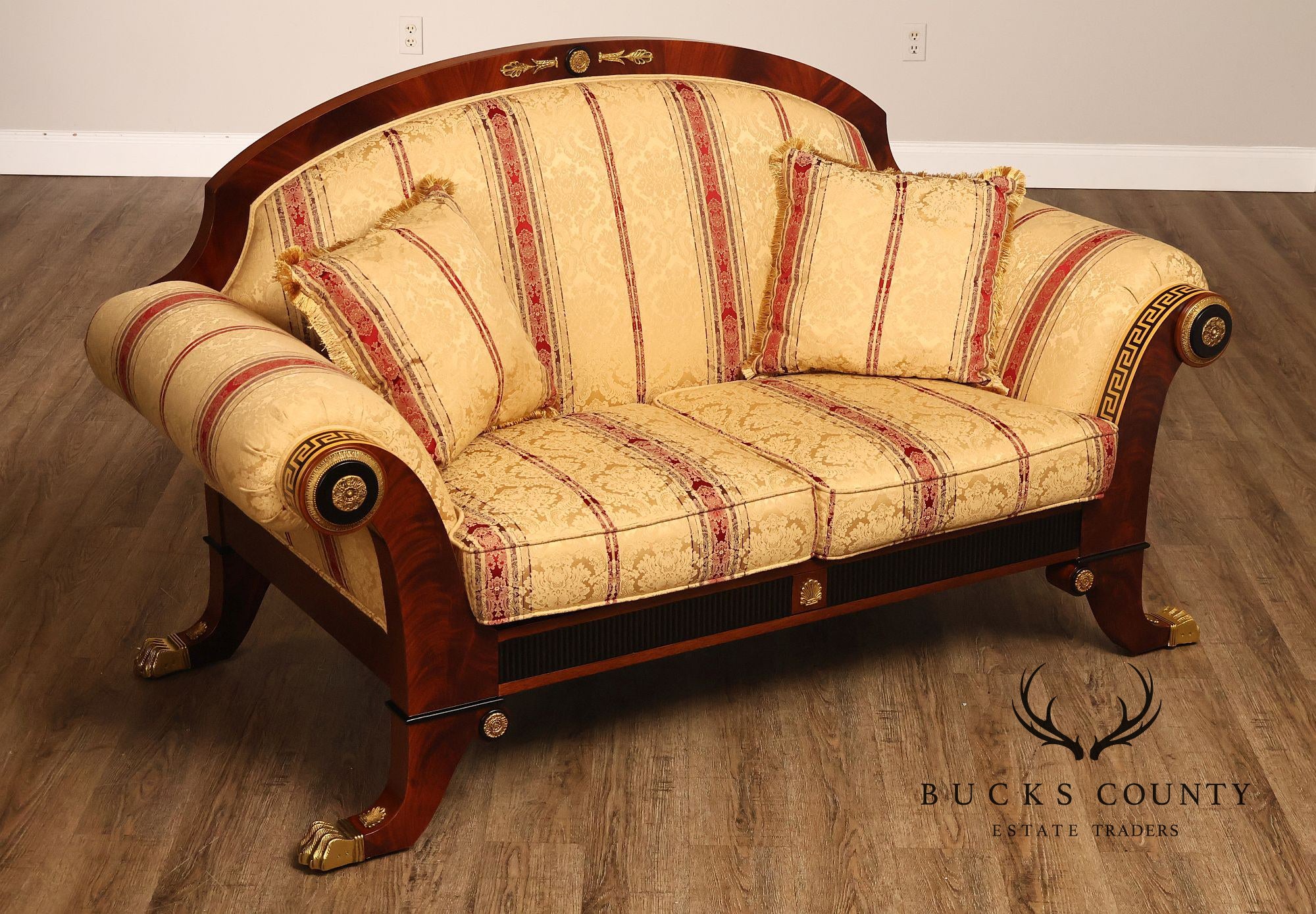 Versace Infinity Gigasso Empire Style Upholstered Loveseat