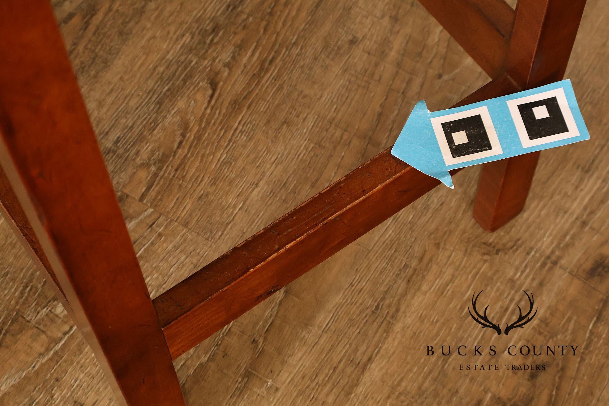 Chippendale Style Cherry Butler Tray Side Table