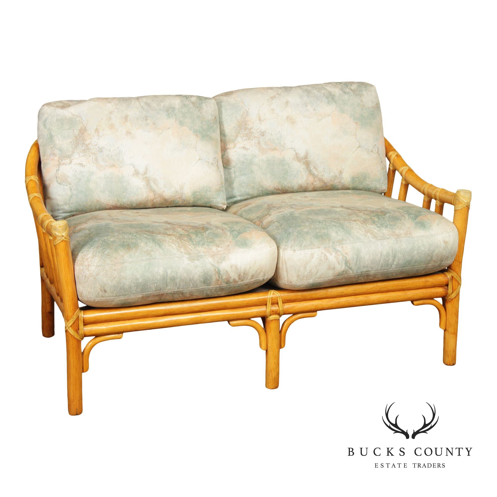 McGuire Vintage Bamboo Loveseat