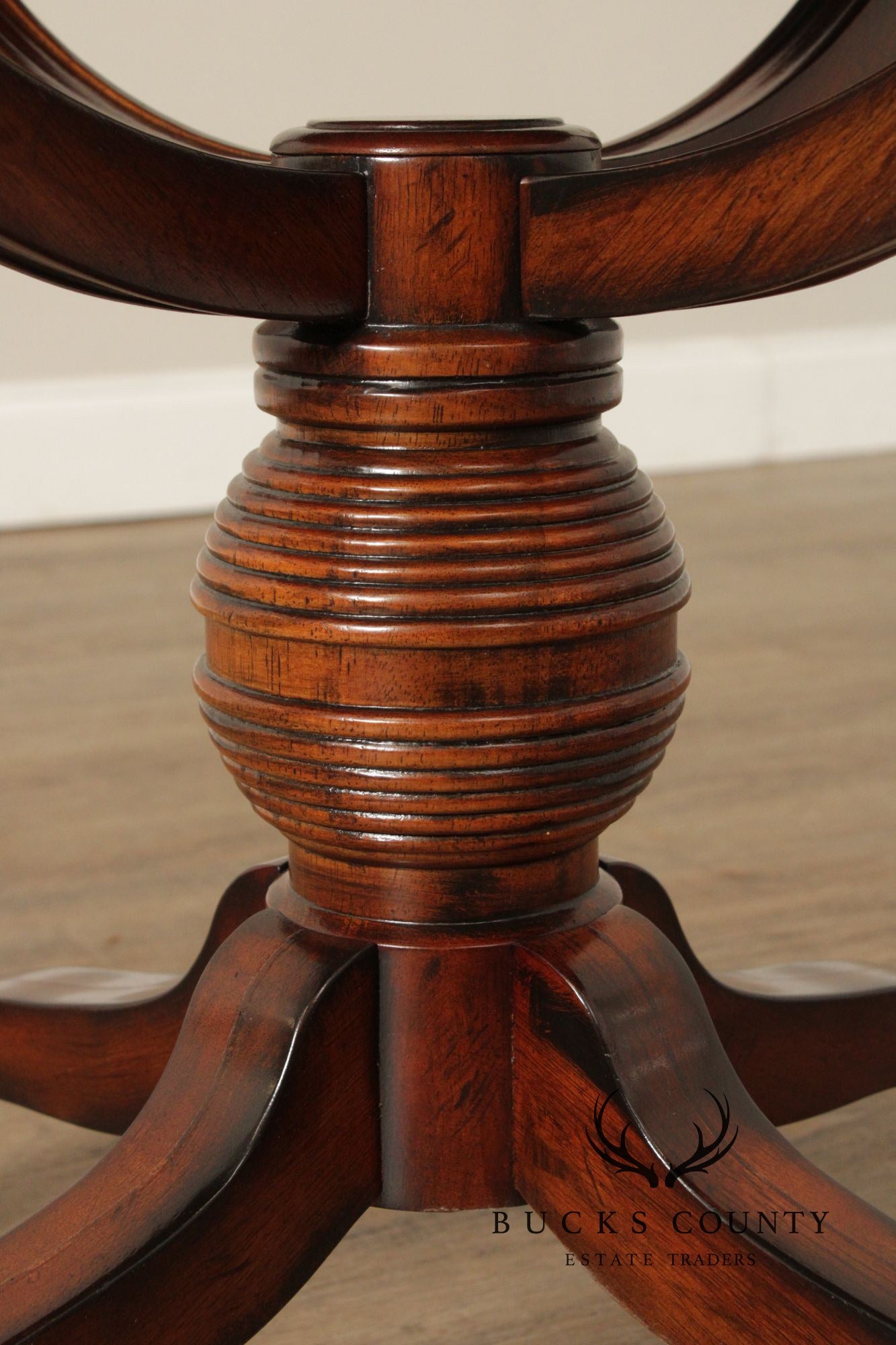 Regency Style Mahogany Round Top Side Table
