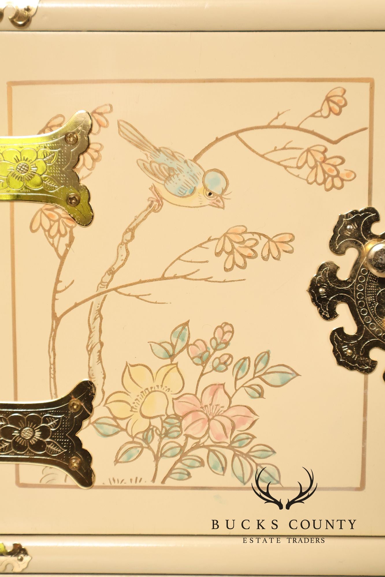 Painted Chinoiserie Style Jewelry Chest