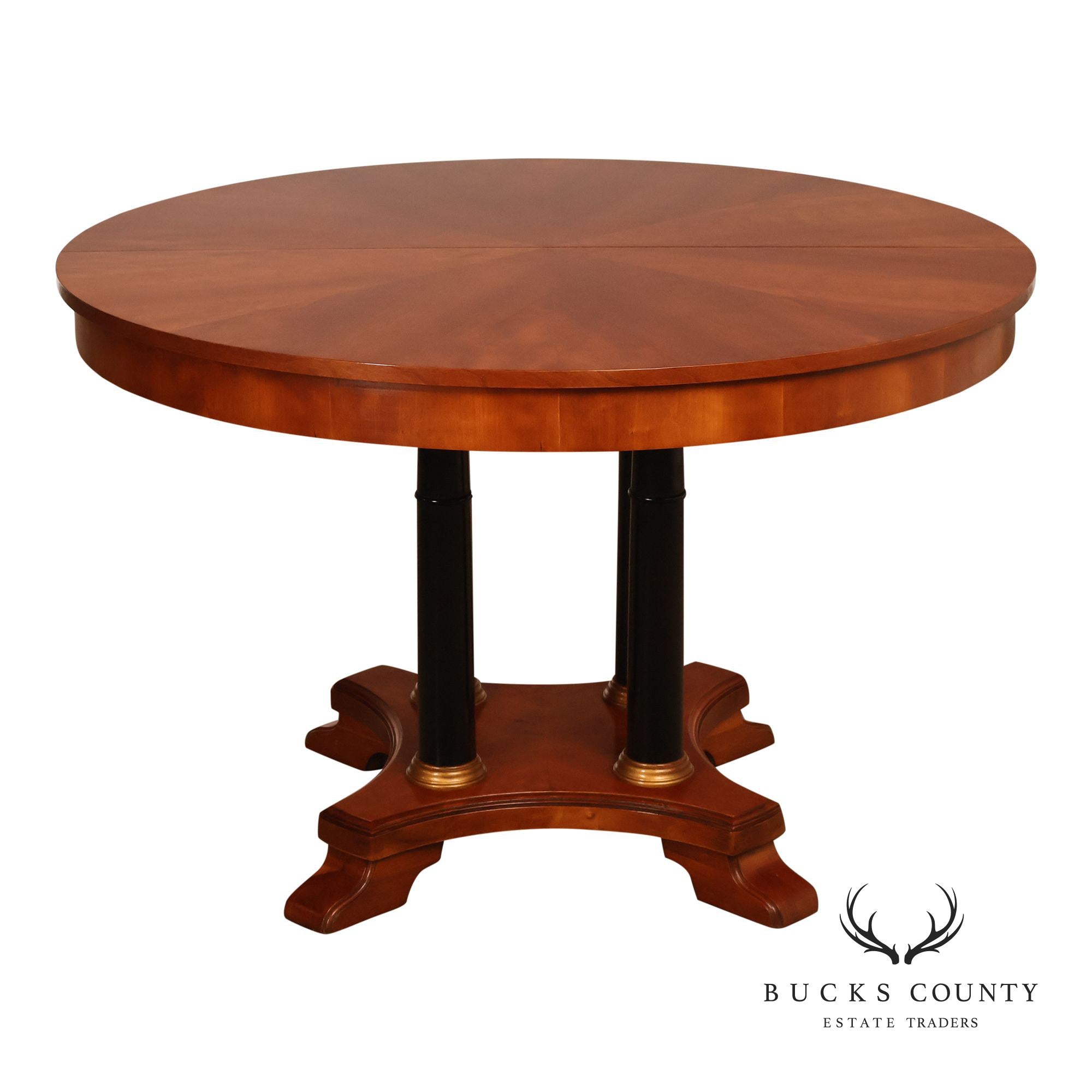 Ethan Allen 'Medallion' Cherry Round Pedestal Dining Table