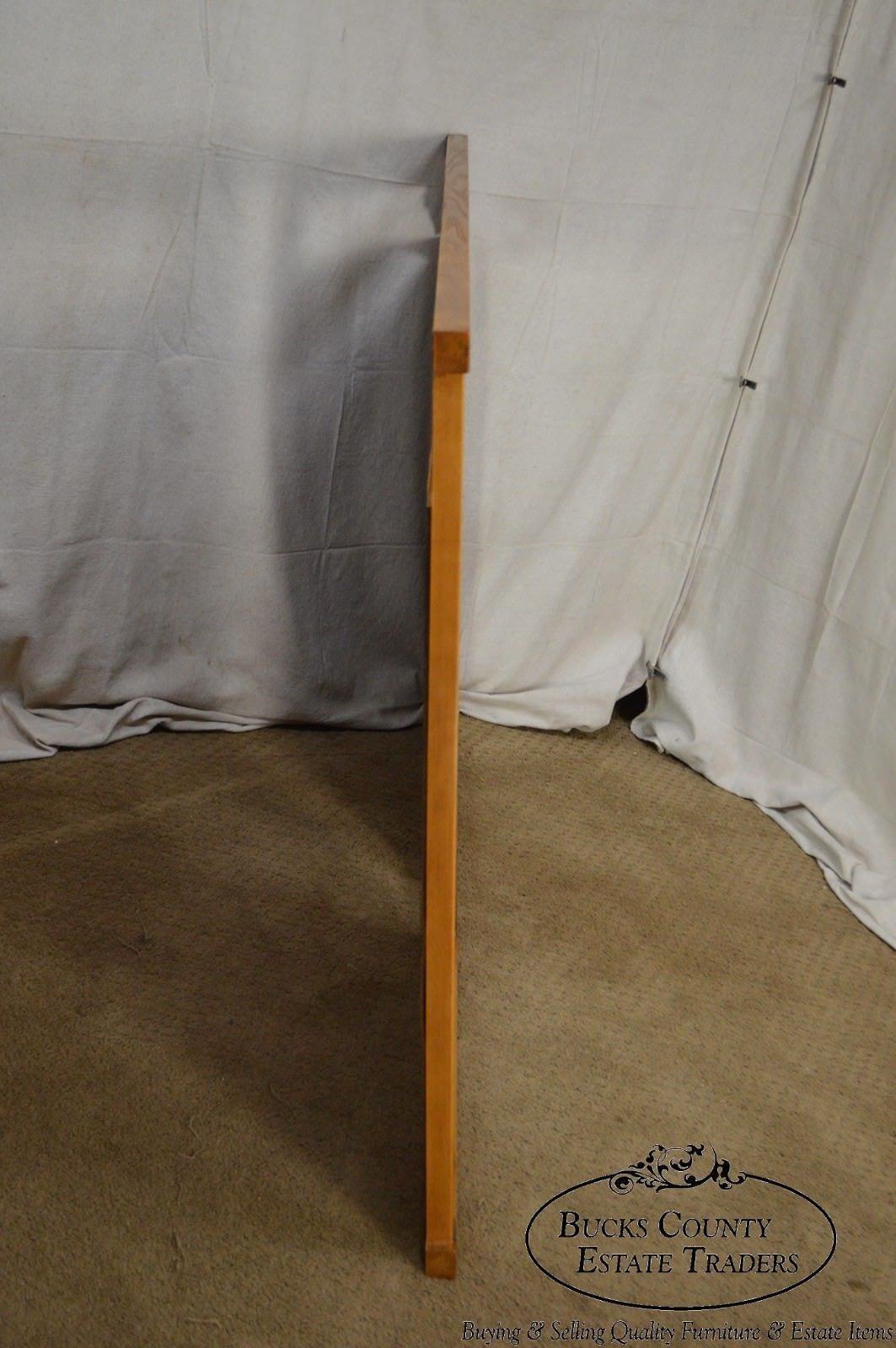 Mid Century Modern Light Walnut / Teak 2 Section Mirror by United Furniture Corp