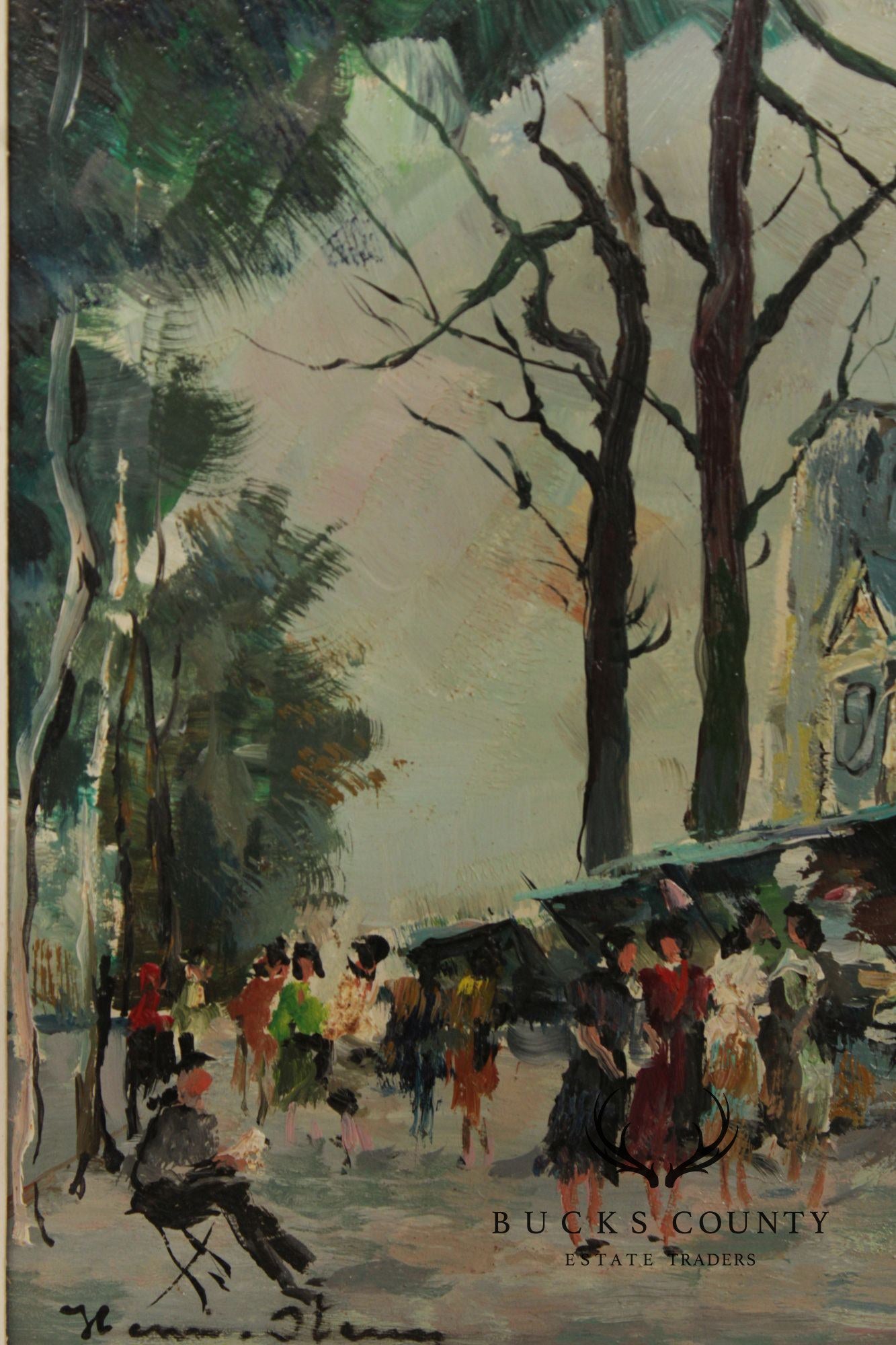 Henri Stenn Pair Of Framed Paintings, Place Du Tertre & Montmartre