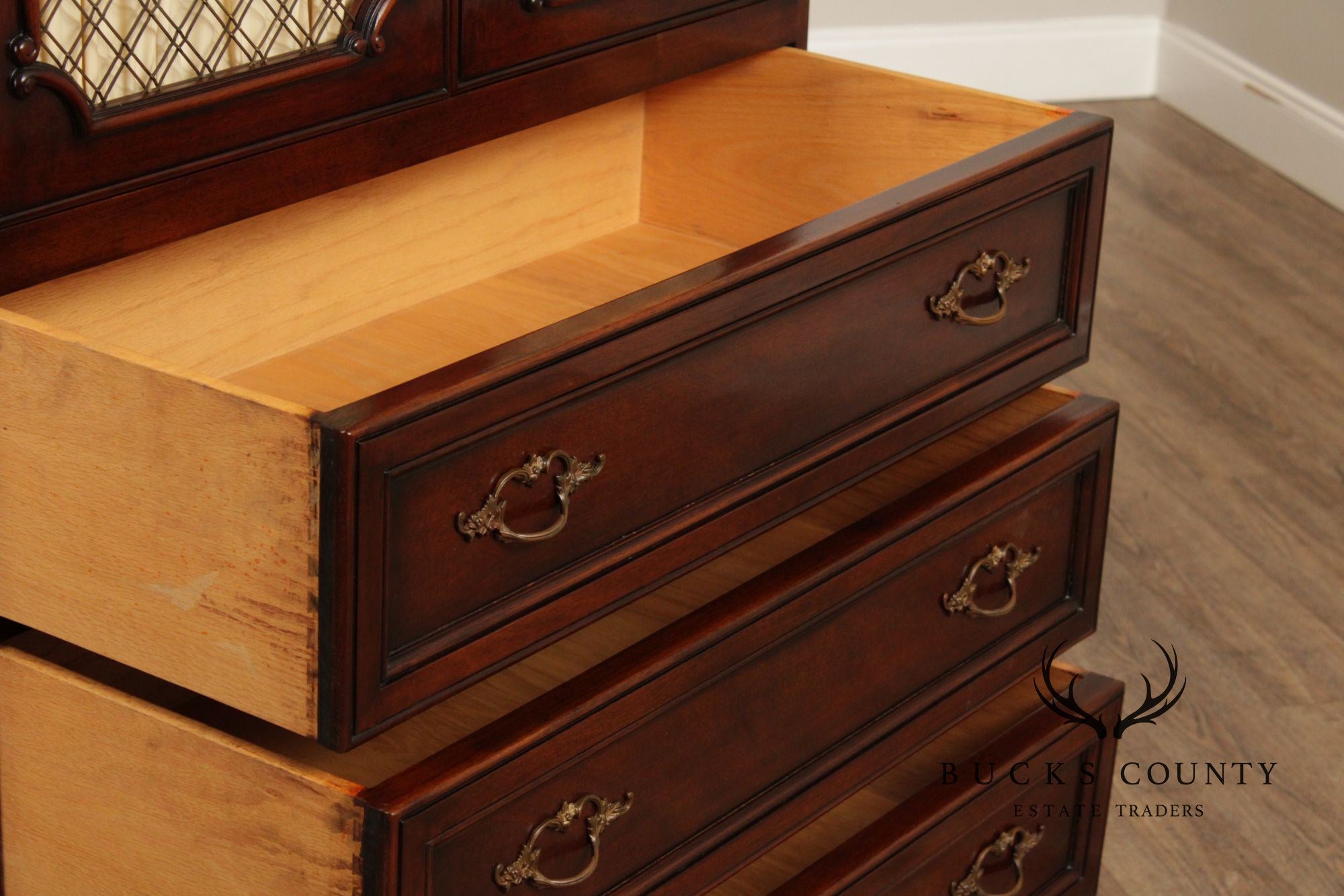 French Country Style Mahogany Armoire or Tall Chest