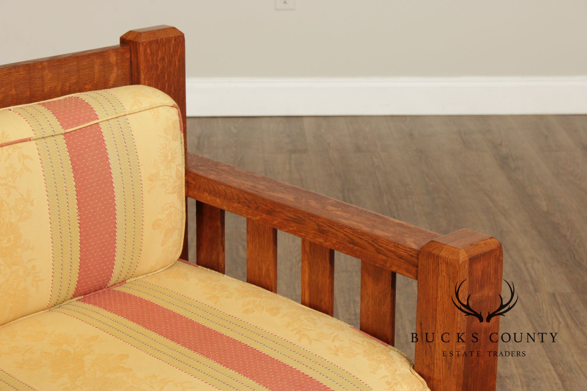 Antique Mission Style Oak Sofa