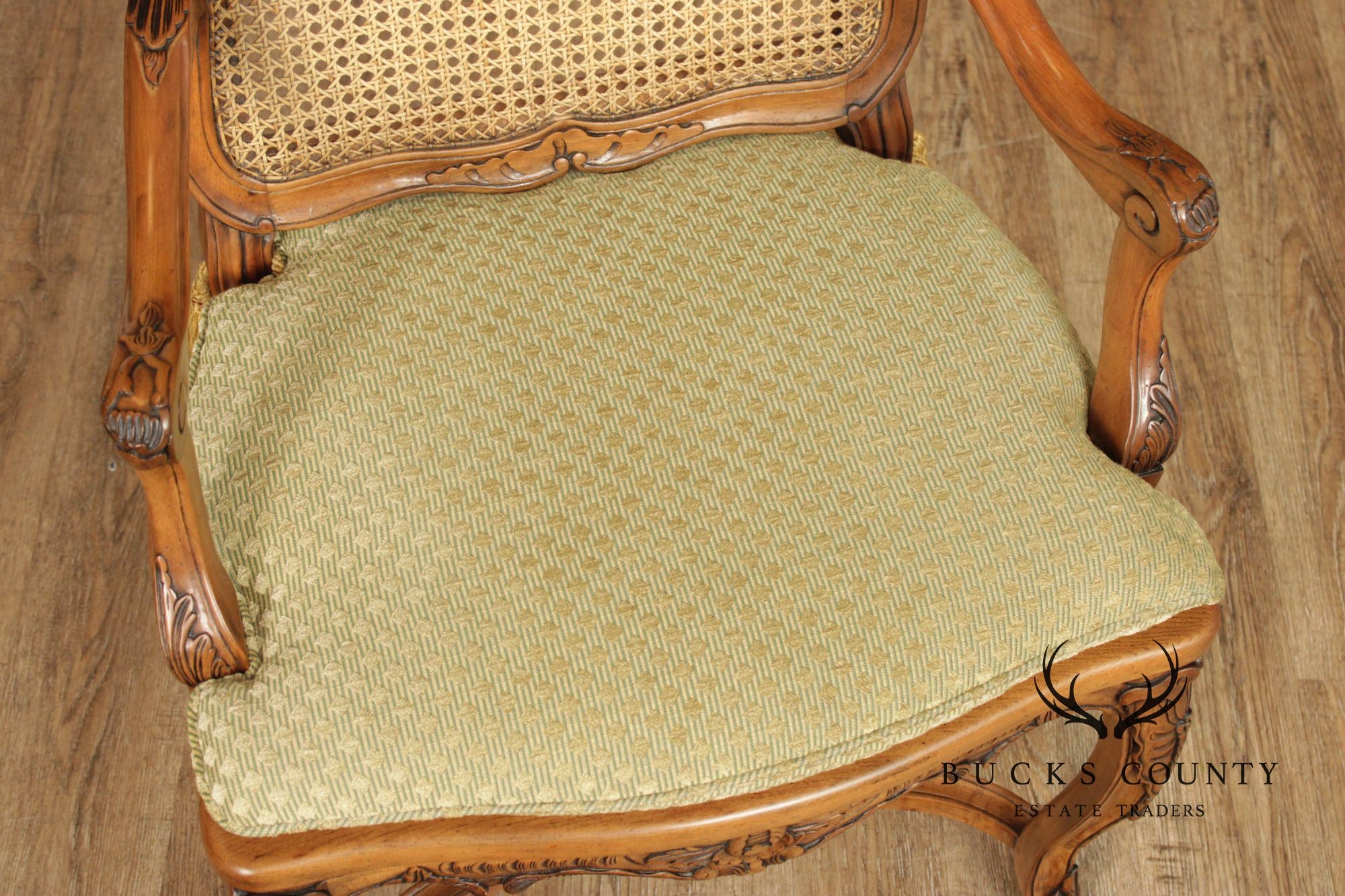 Italian Louis XV Style Caned Armchair