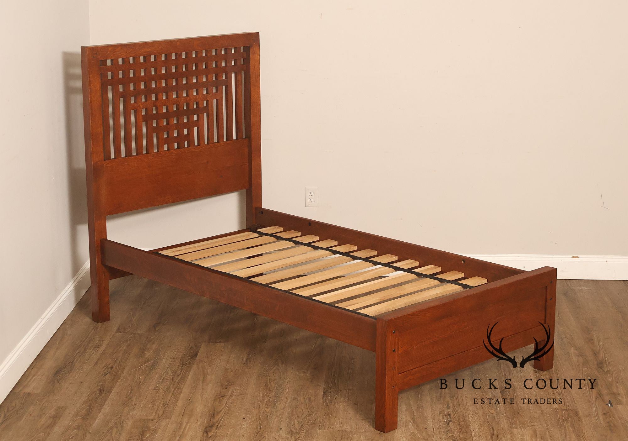 Stickley Antiquities Collection Mission Oak Twin Bed