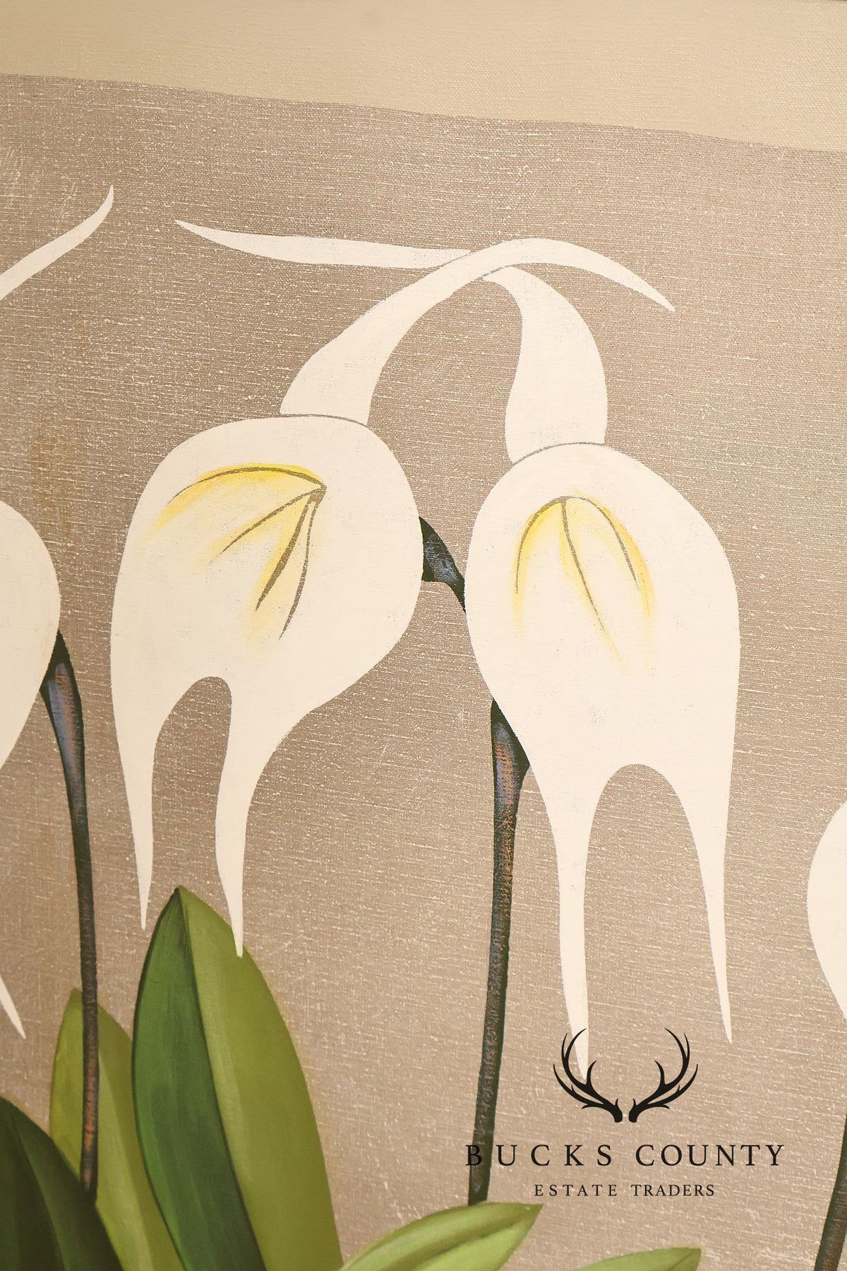 Artist Signed Floral Still-Life Painting, Orchids