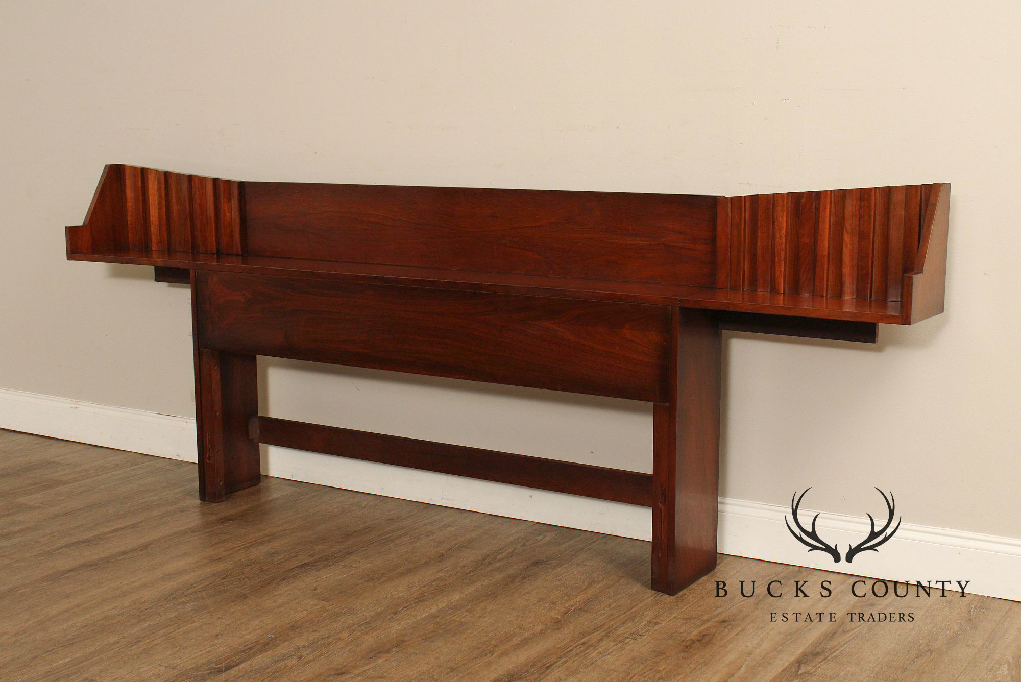 Mid Century Modern Walnut Extended Headboard