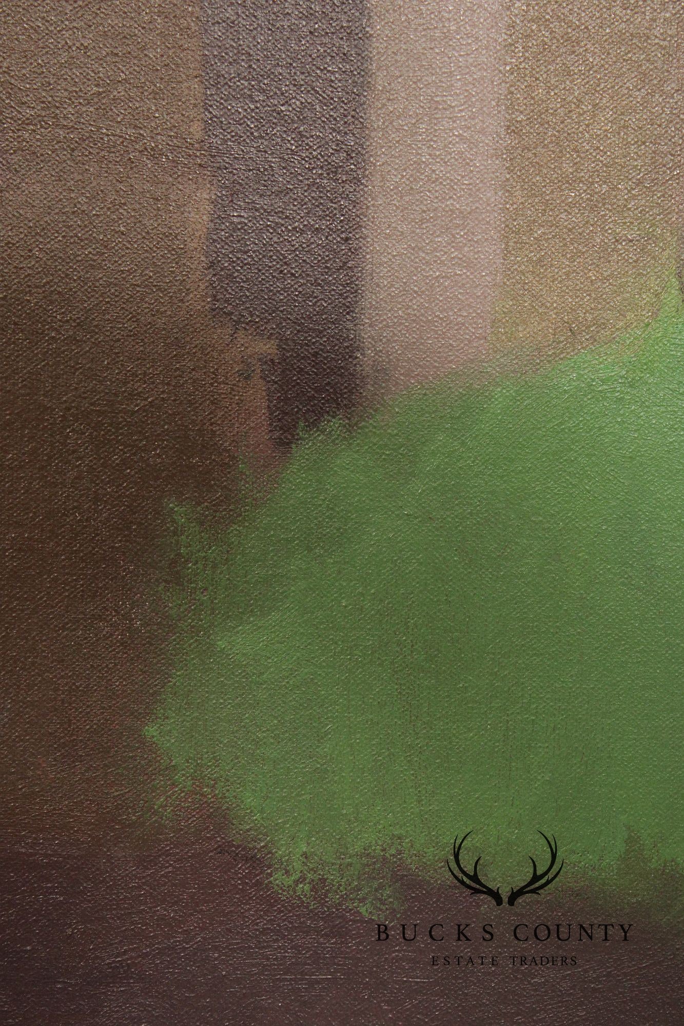 Tim Kennedy Oil on Canvas Portrait, 'Holly Reading'