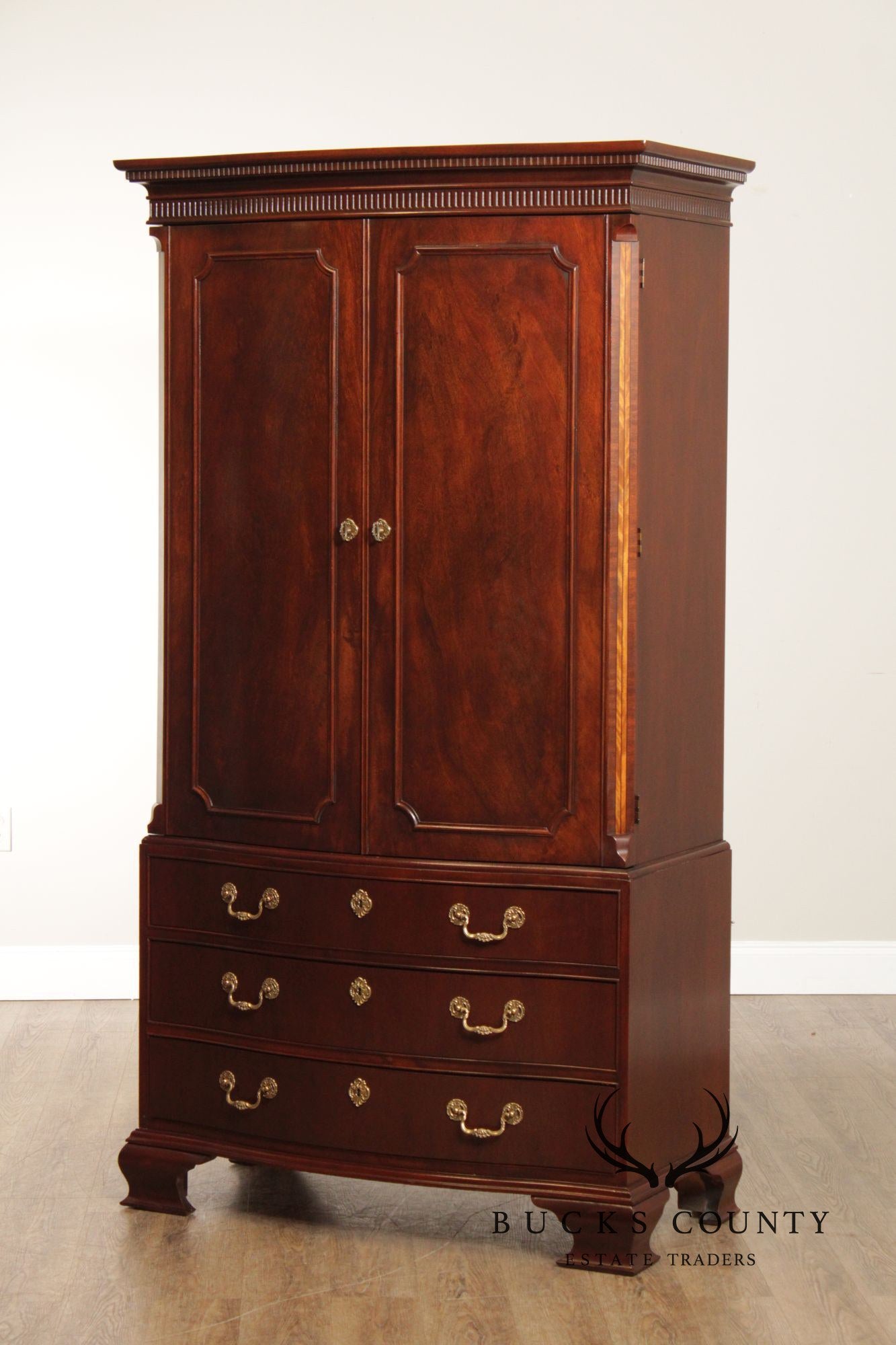 Baker Georgian Style Mahogany Armoire