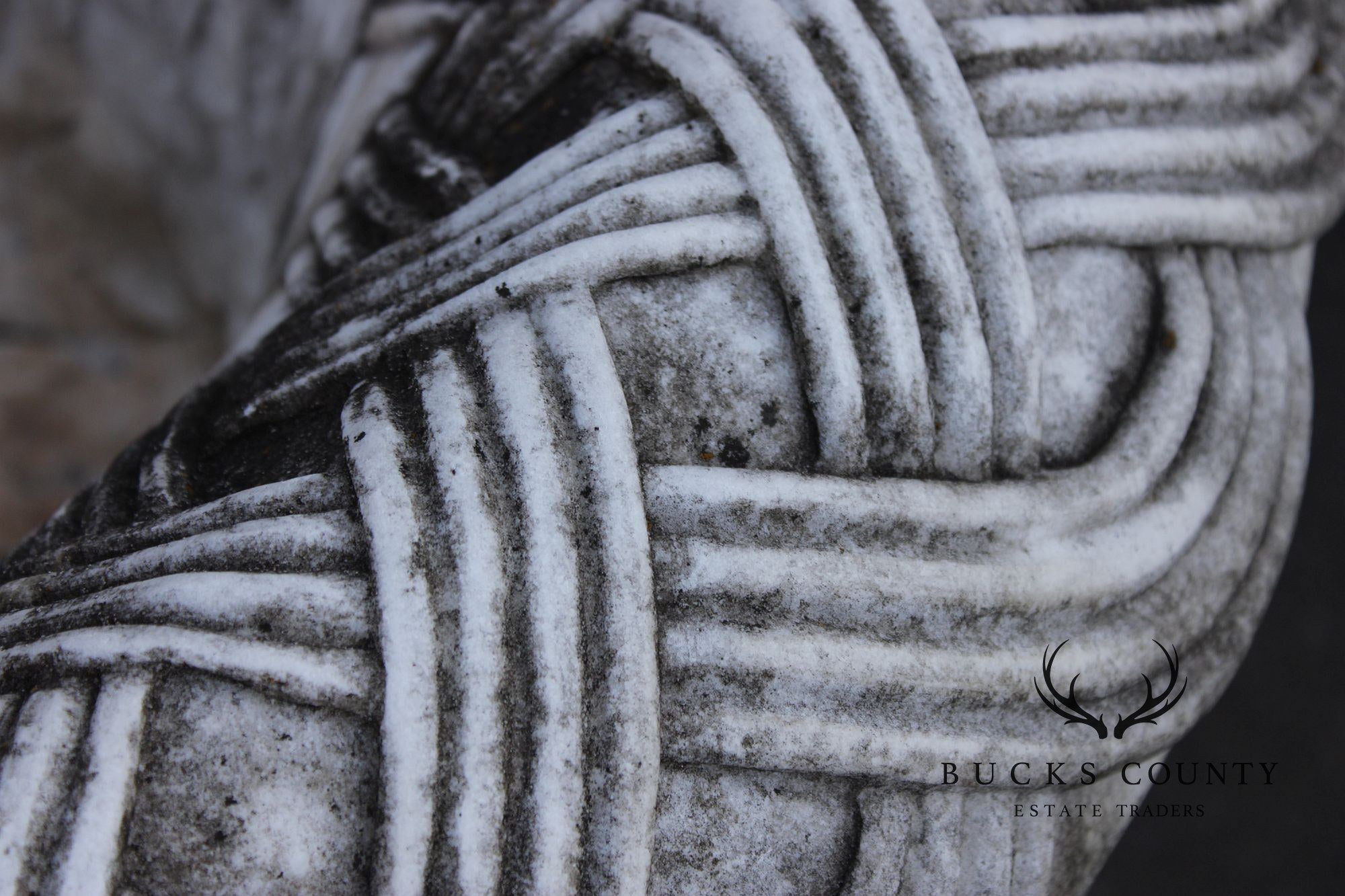 Georgian Style Large Vintage Carved Marble Garden Urn