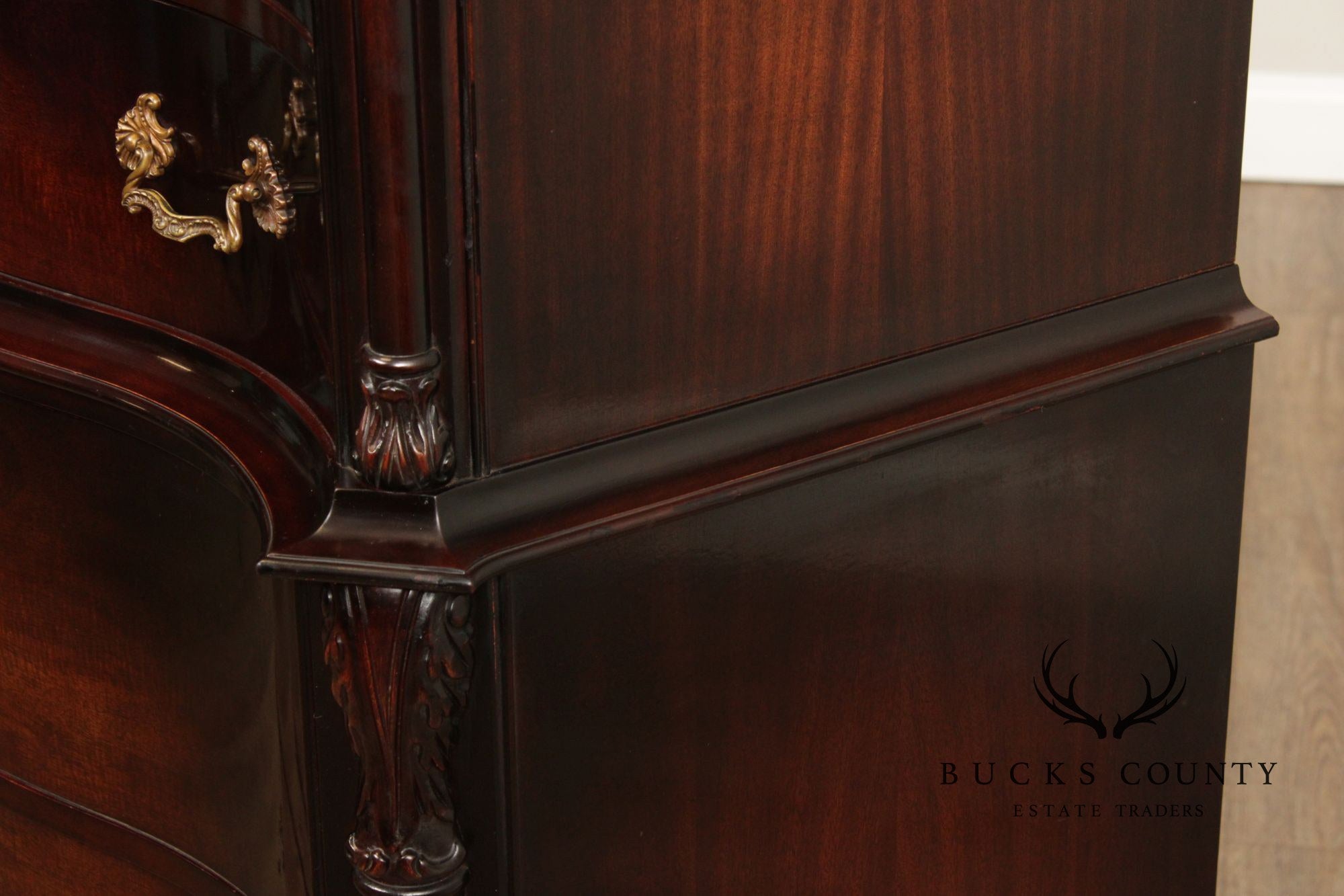 Vintage 1940s Mahogany Tall Chest
