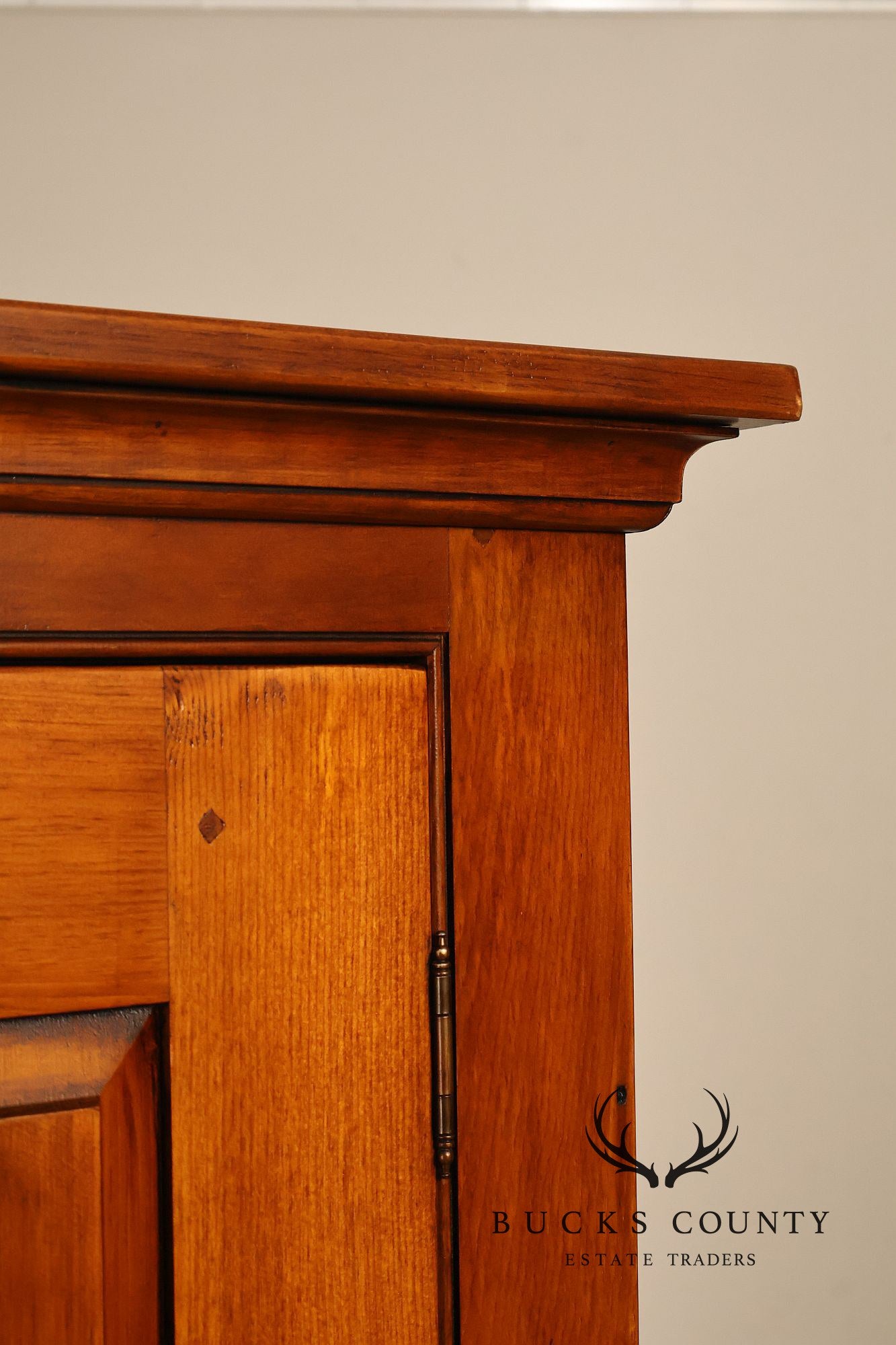 Vintage Rustic Pine Armoire Cabinet