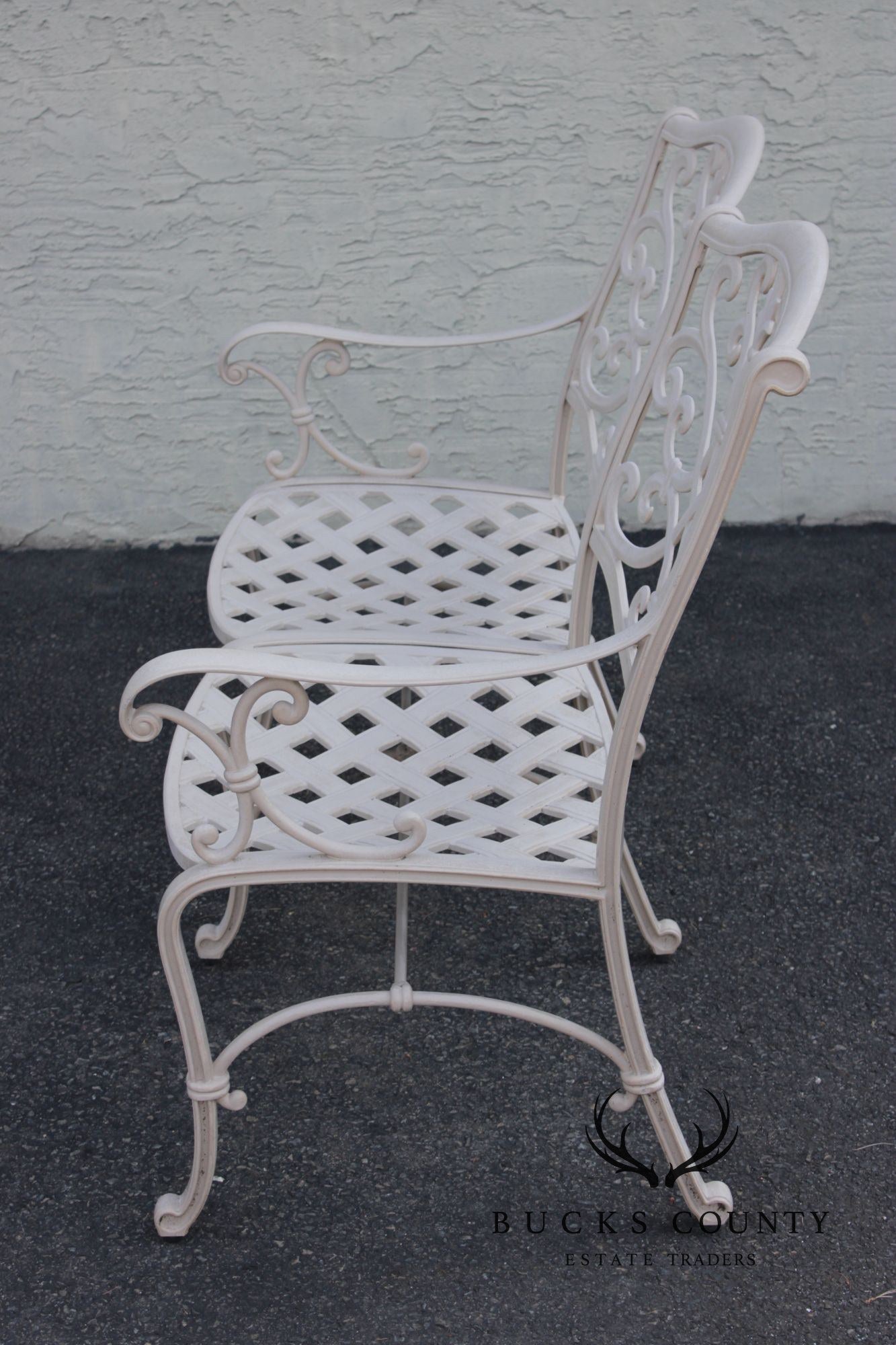 Frontgate Cast Aluminum Outdoor Garden Settee