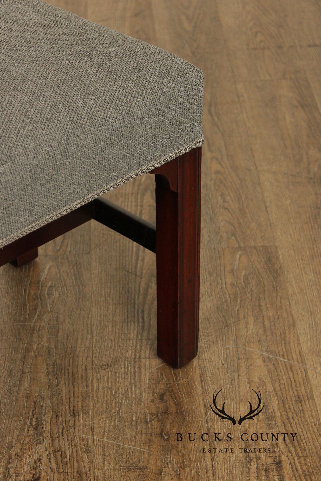 Chippendale Style Mahogany Six Legged Window Bench