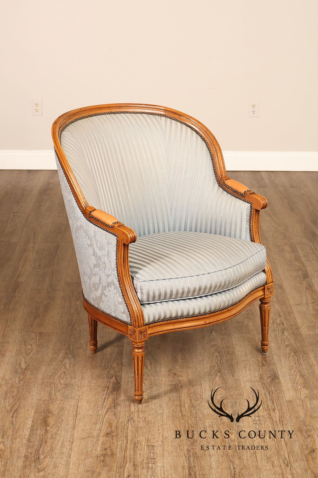 Baker Furniture Company French Louis XVI Style Bergere Chair