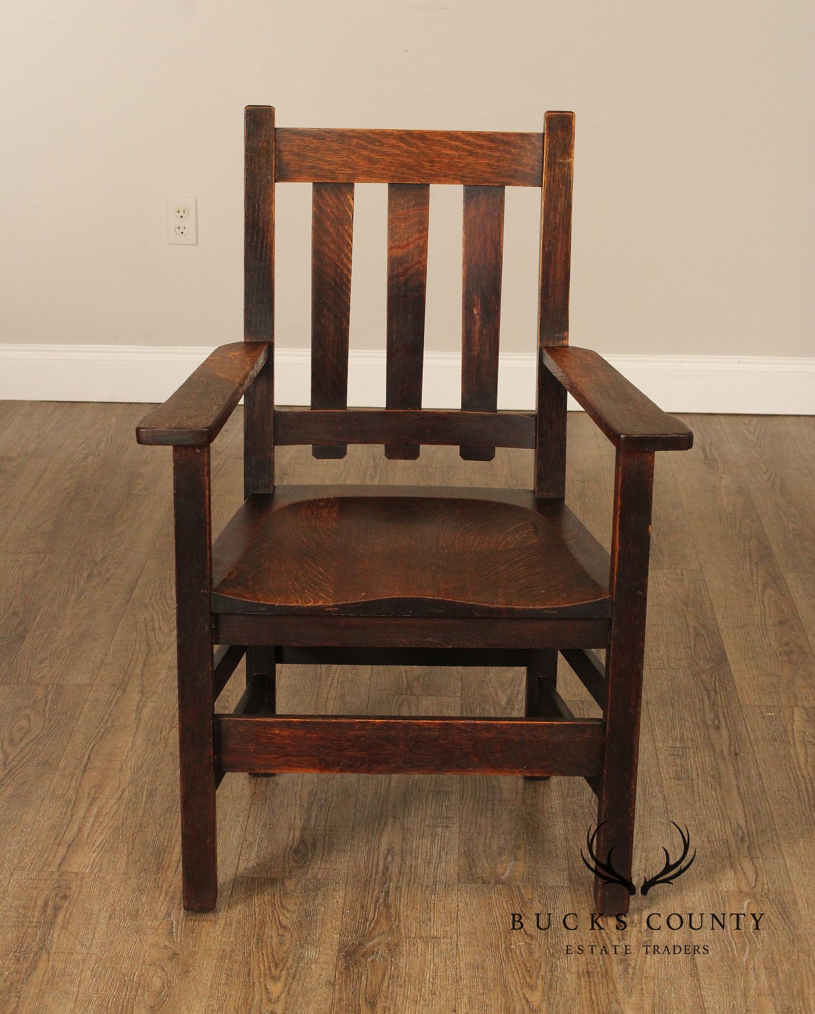 Antique Stickley Brothers Mission Oak Armchair