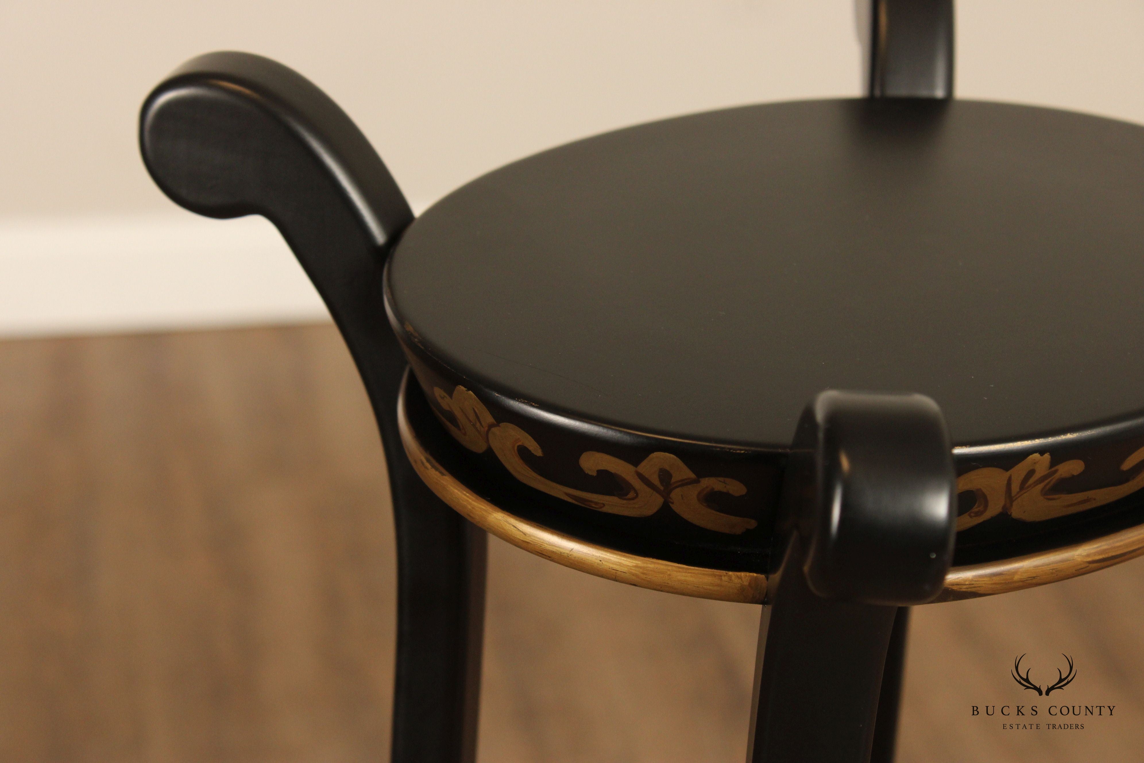 Chelsea House Ebonized Pair Of Paris Fern Stands