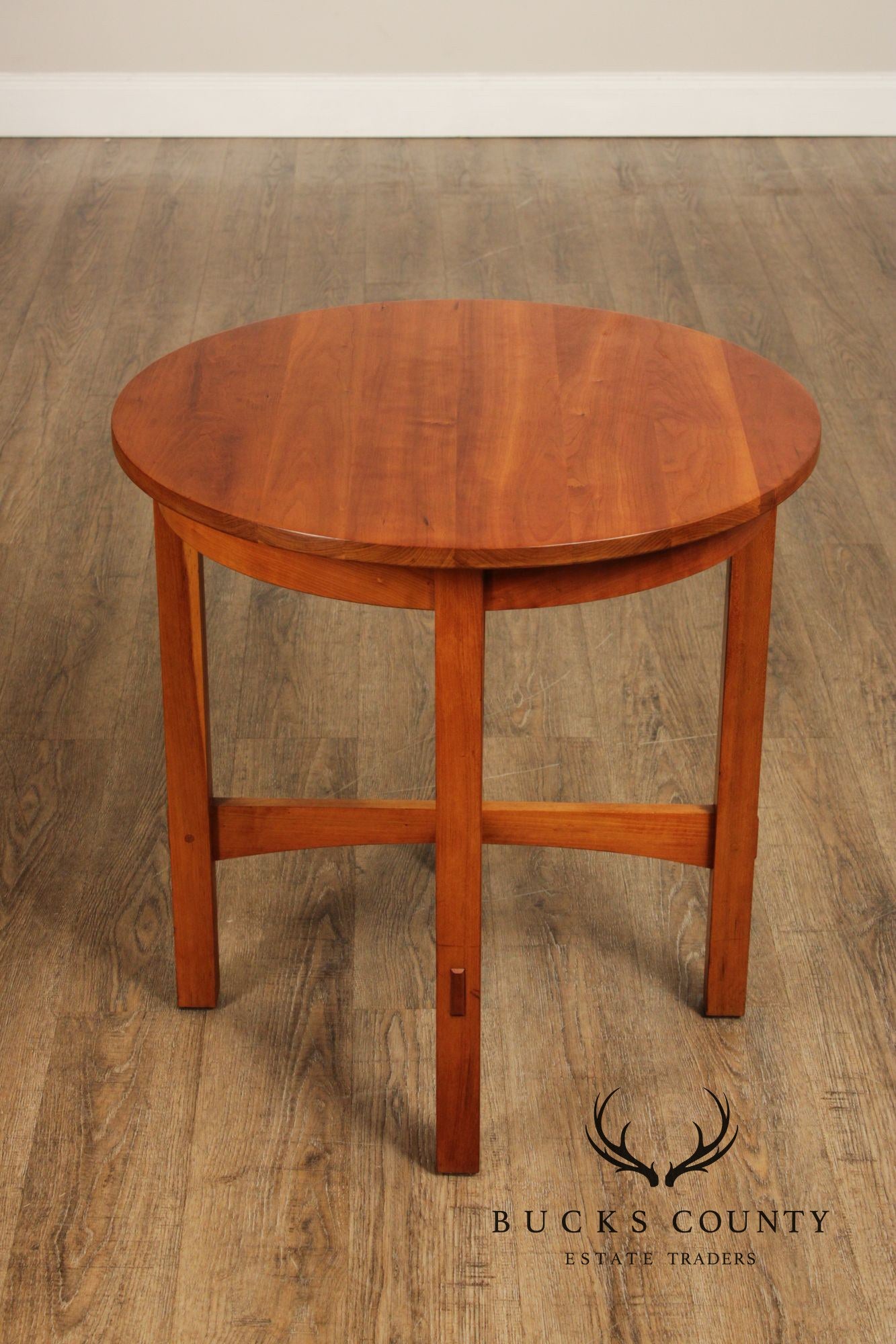 Stickley Mission Collection Cherry Round Lamp Table