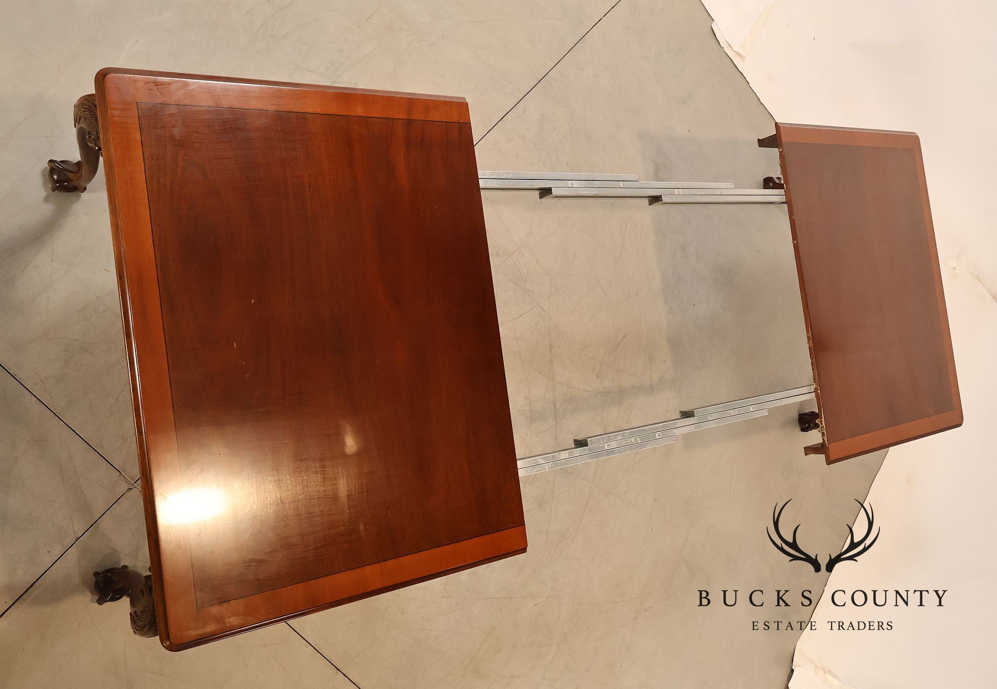 Stickley Chippendale Style Mahogany Expandable Dining Table