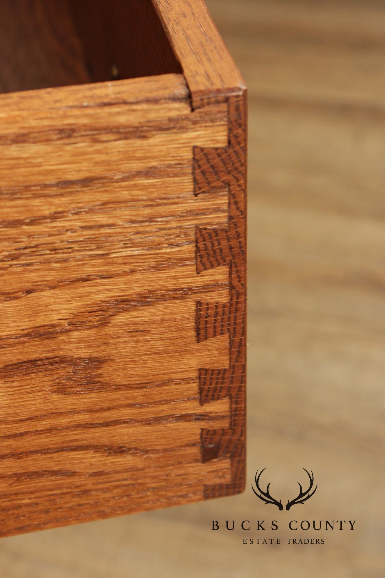Hunt Country Furniture Pair of Oak Three-Drawer Nightstands
