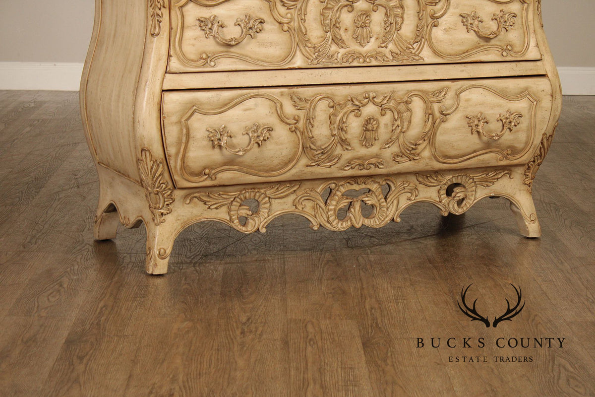 Century Furniture Italian Provincial Style Painted Bombe Chest