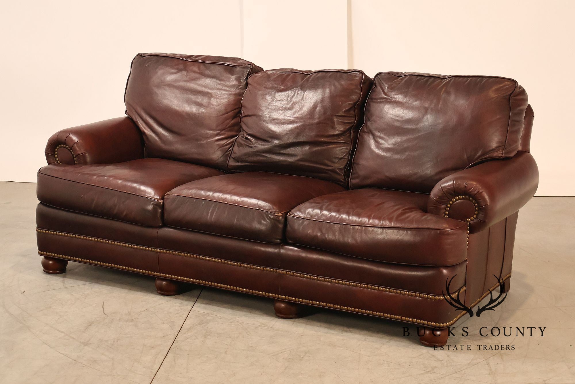 Hancock & Moore Traditional Leather Sofa