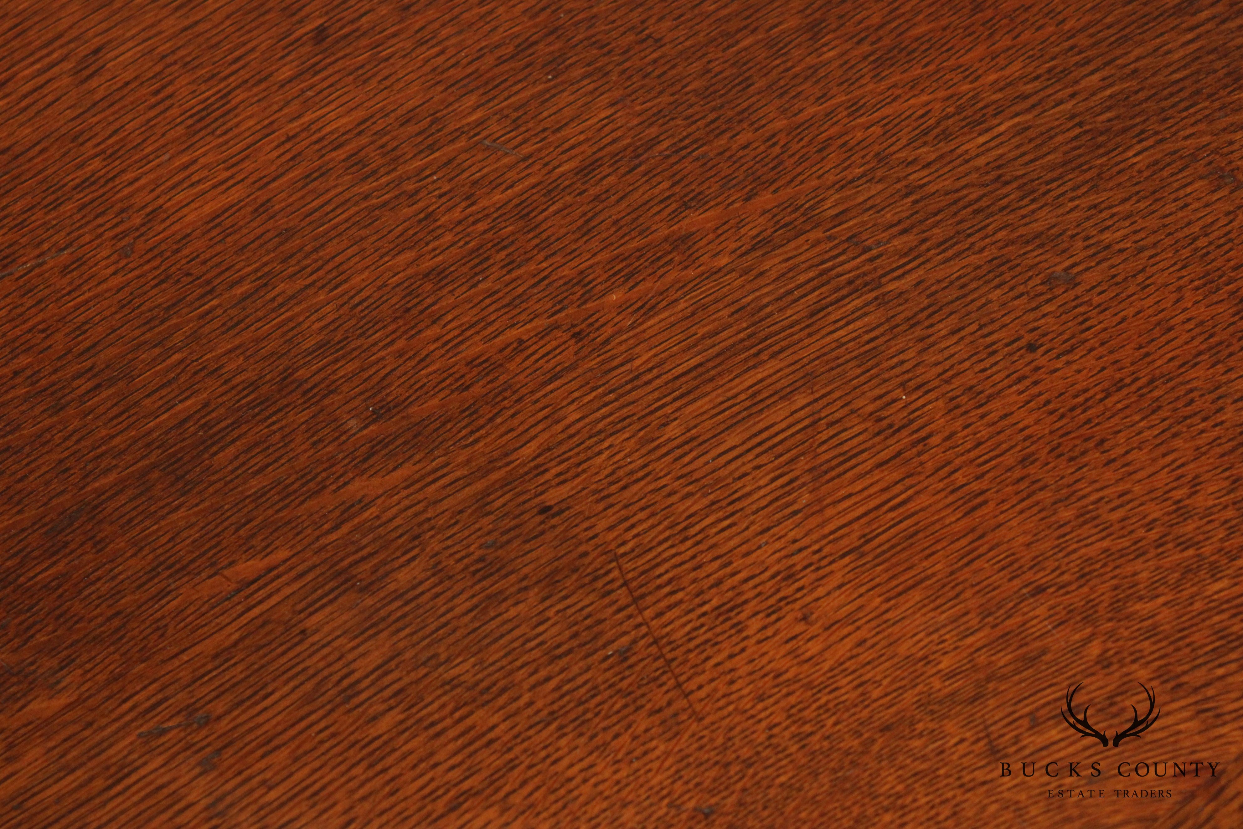 L. & J.G. Stickley Antique Round Oak Dining Table