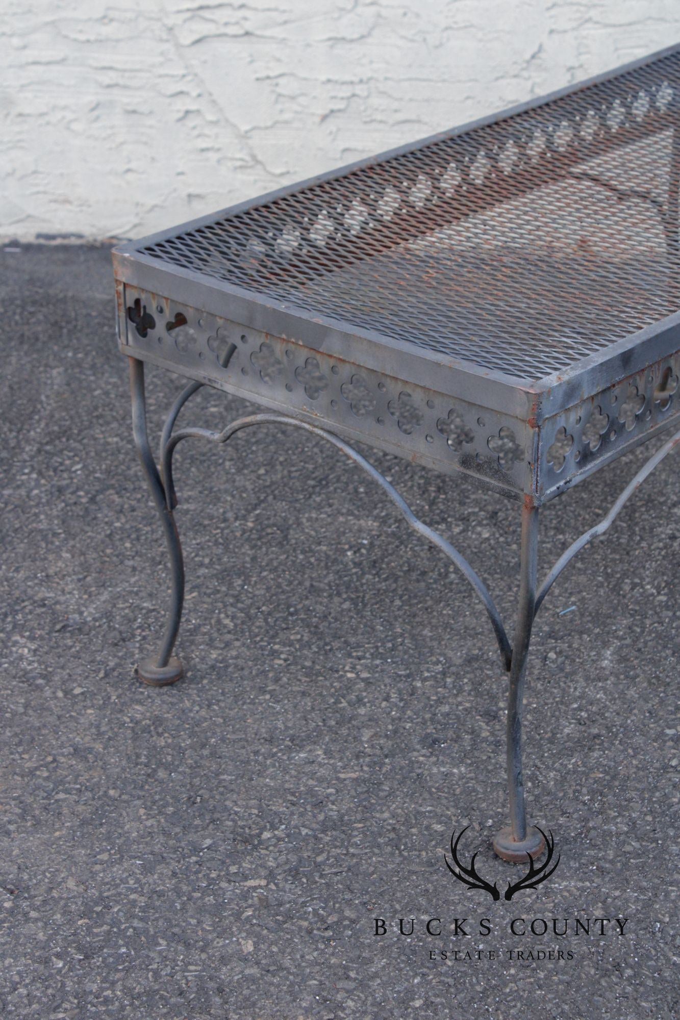 Vintage Wrought Iron Outdoor Coffee Table