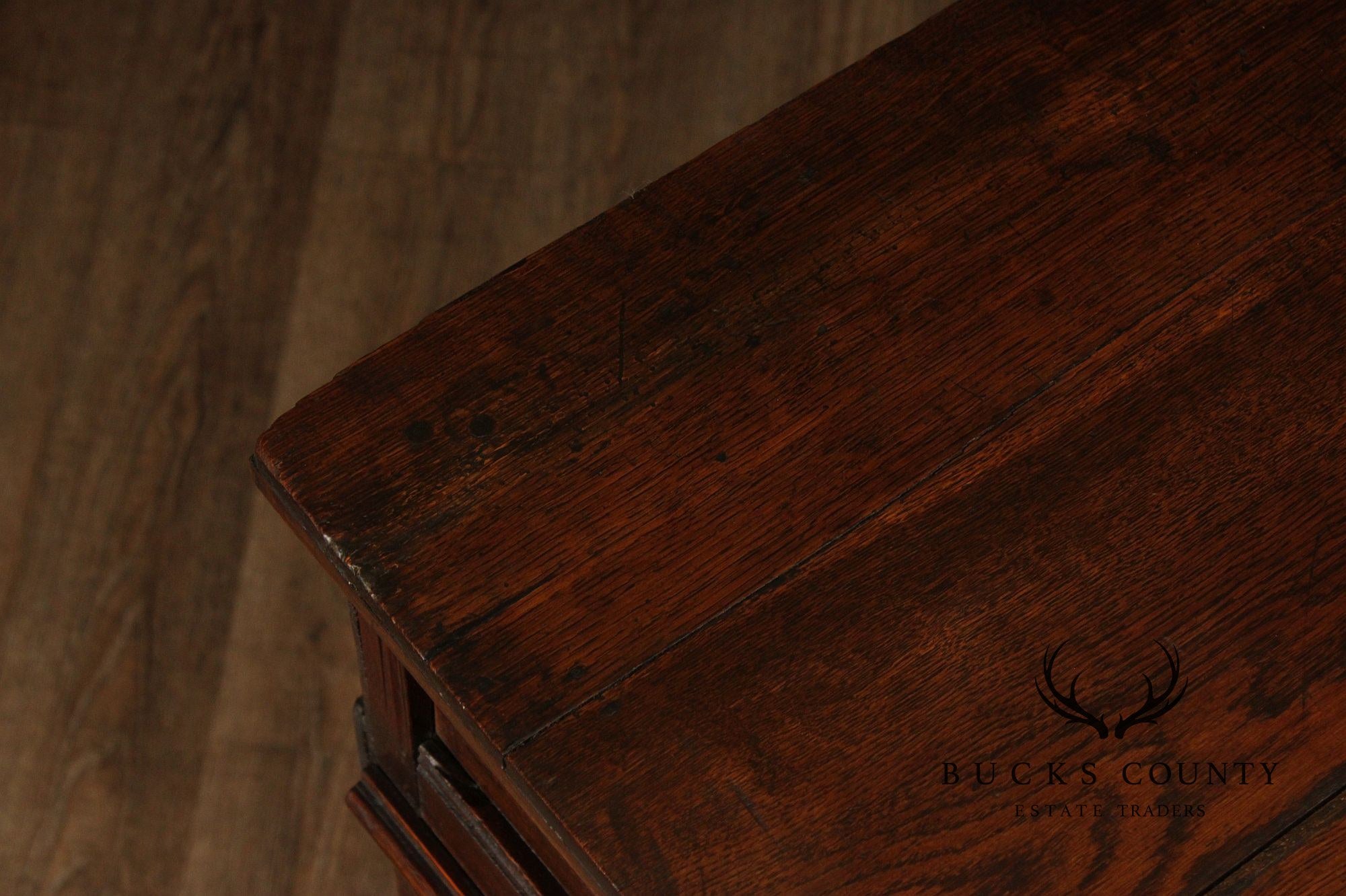 Antique English Charles II Style Oak Chest of Drawers