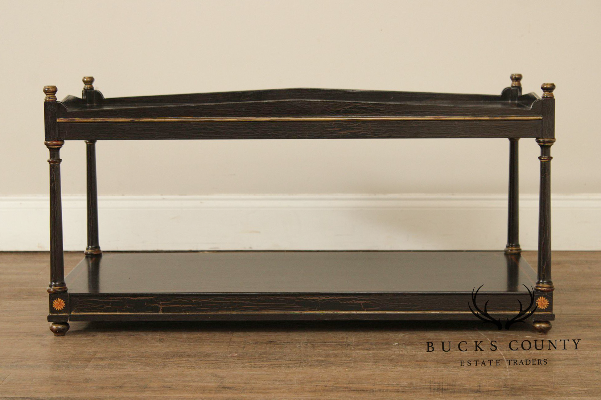 Regency Style Distressed Painted Coffee Table