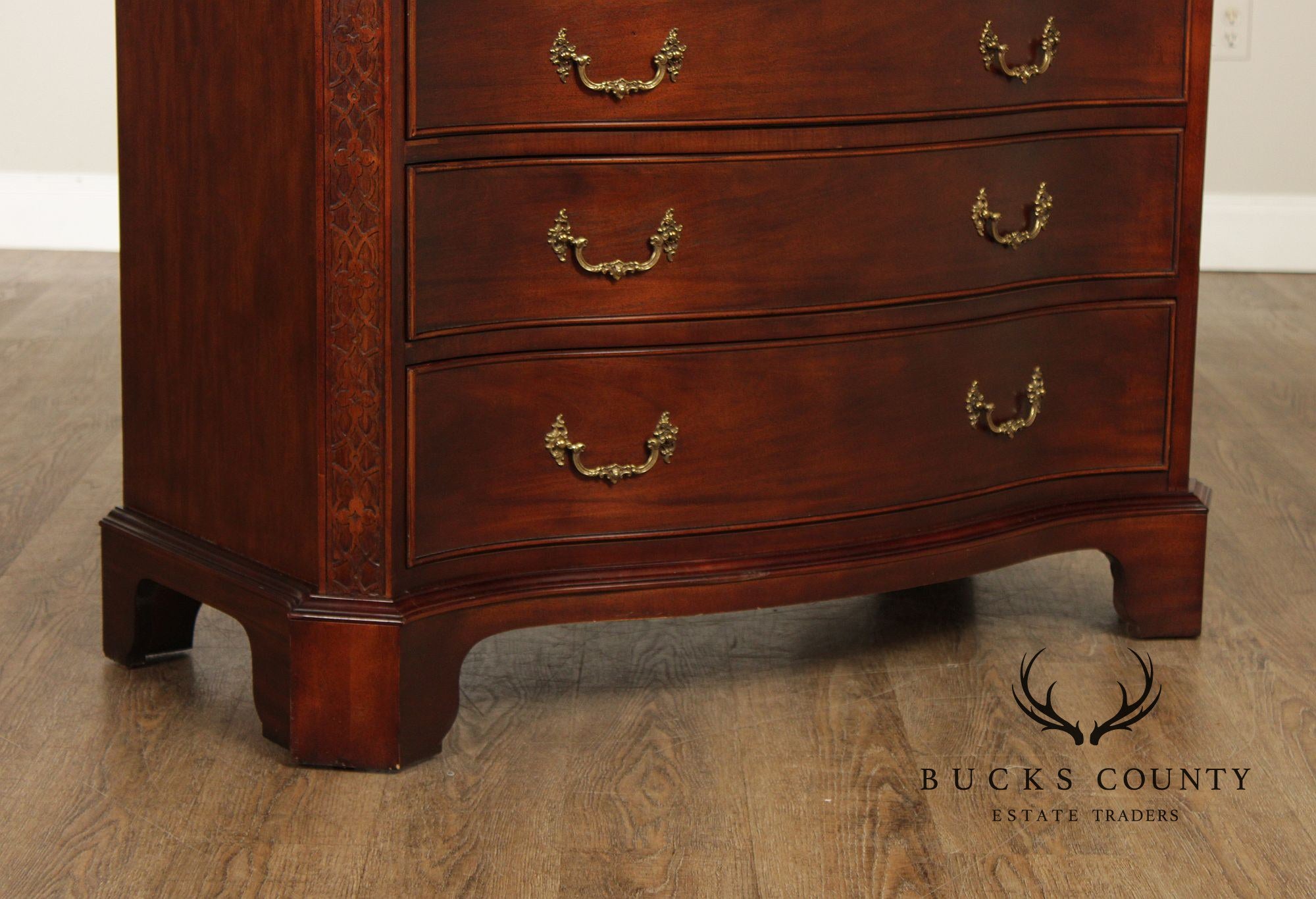 Century George III Style Mahogany Serpentine Front Bachelor’s Chest