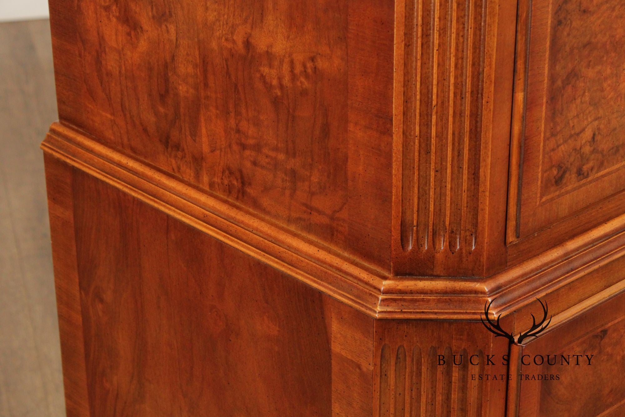 Century British National Trust Collection Burlwood Chest on Chest