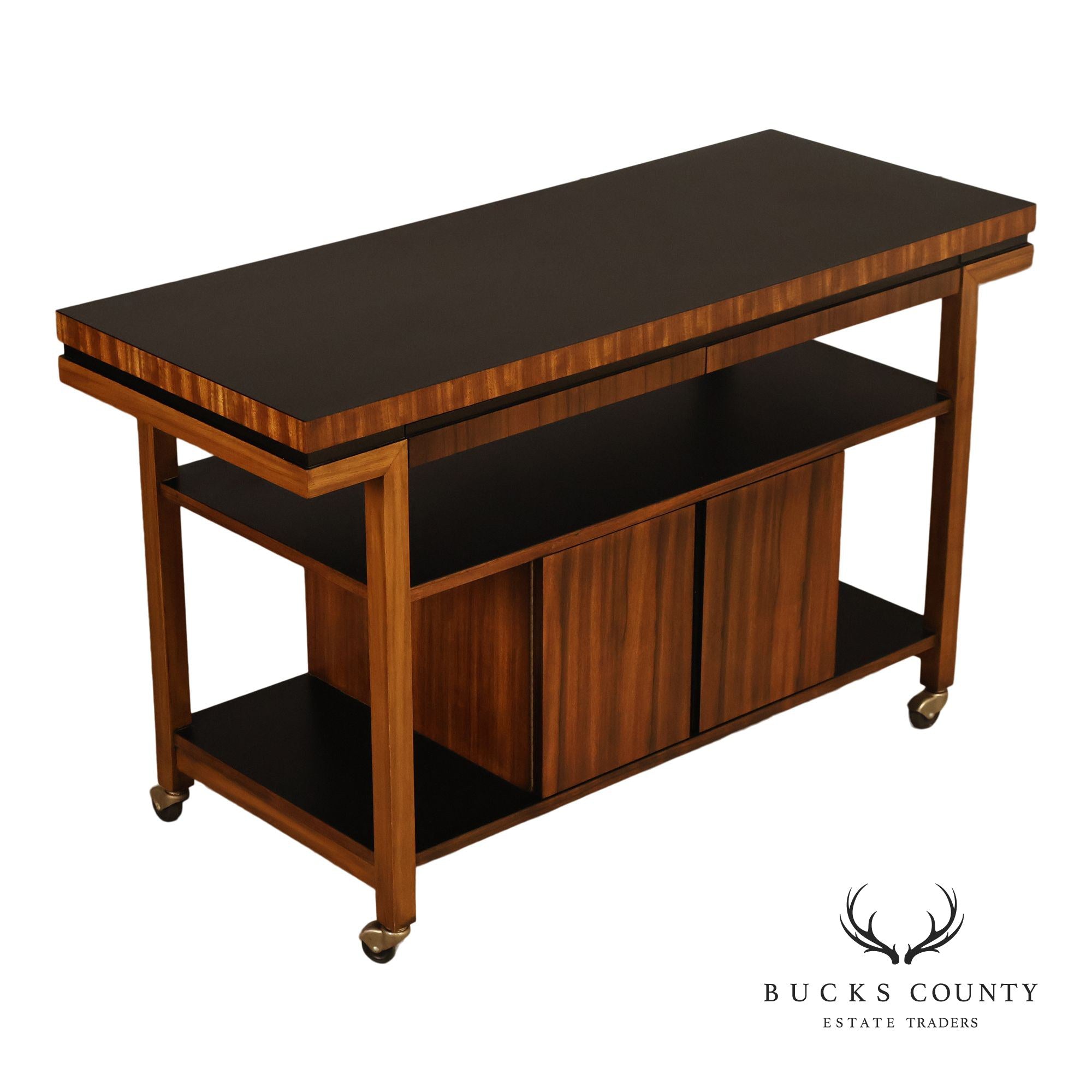 Mid Century Modern Rosewood Server Bar Cart