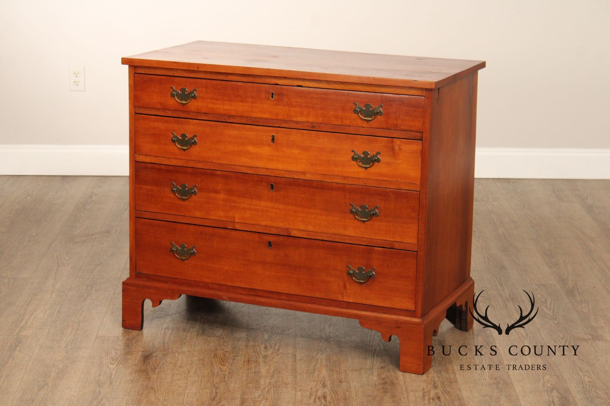 Antique American Chippendale Period Maple Chest of Drawers