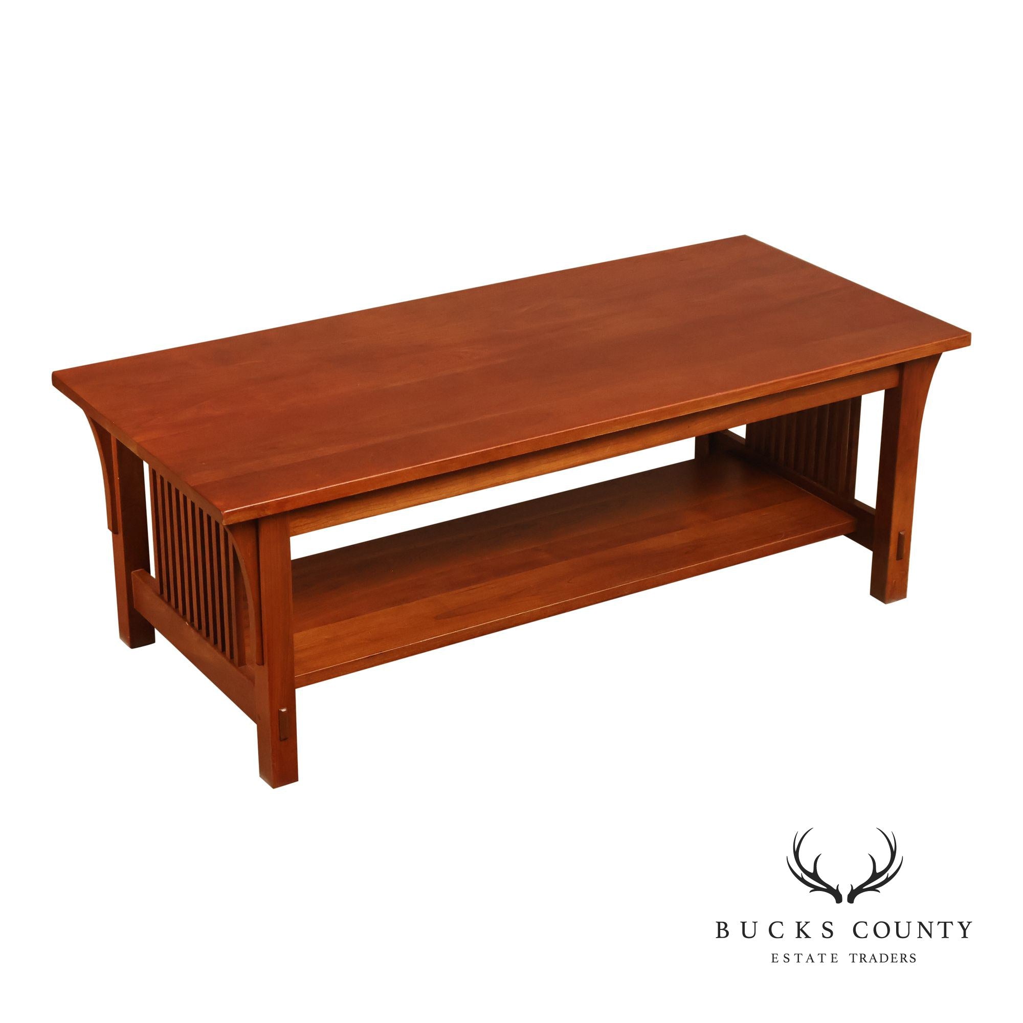Stickley Mission Collection Cherry Spindle Coffee Table