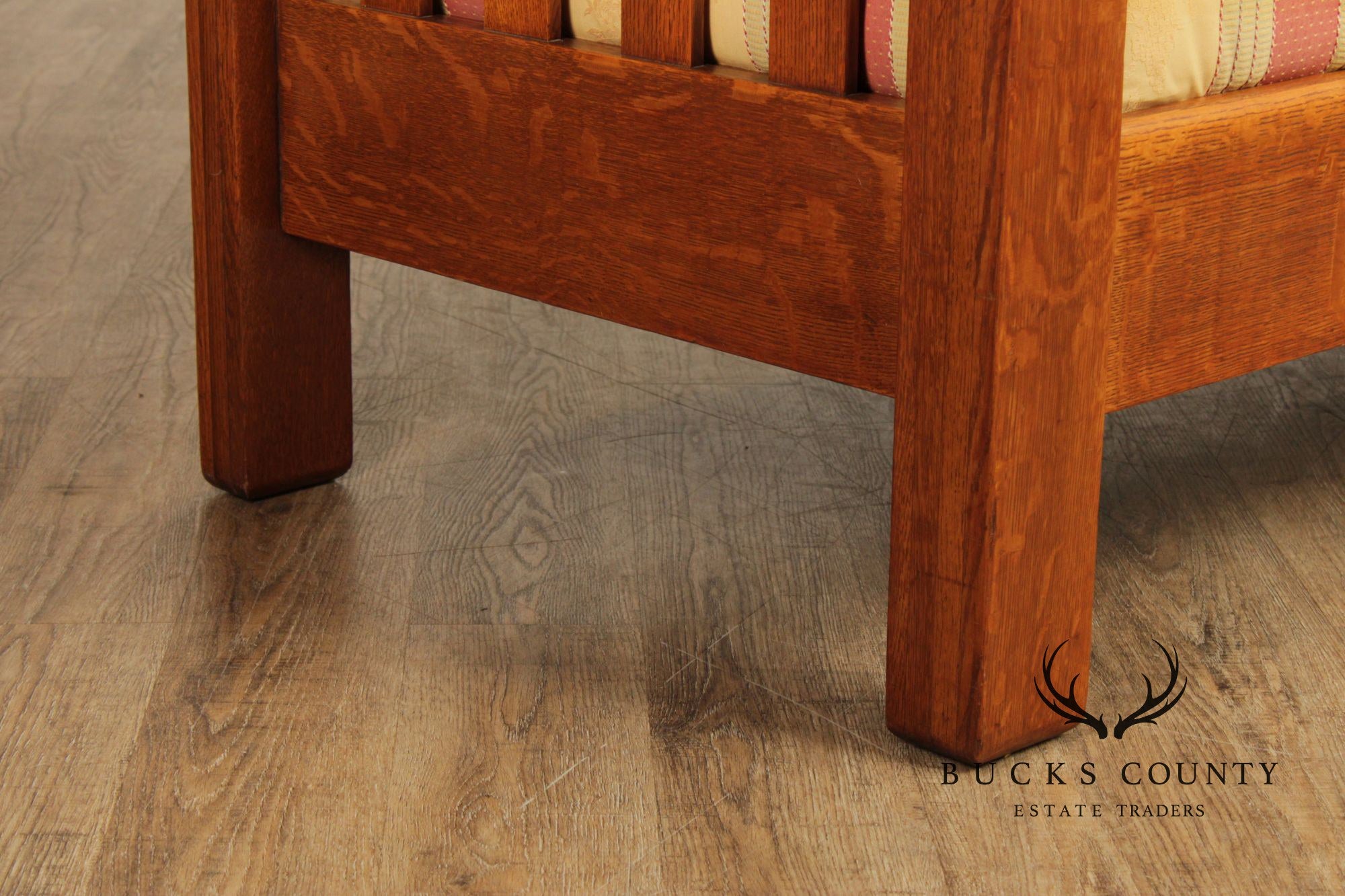 Antique Mission Style Oak Sofa
