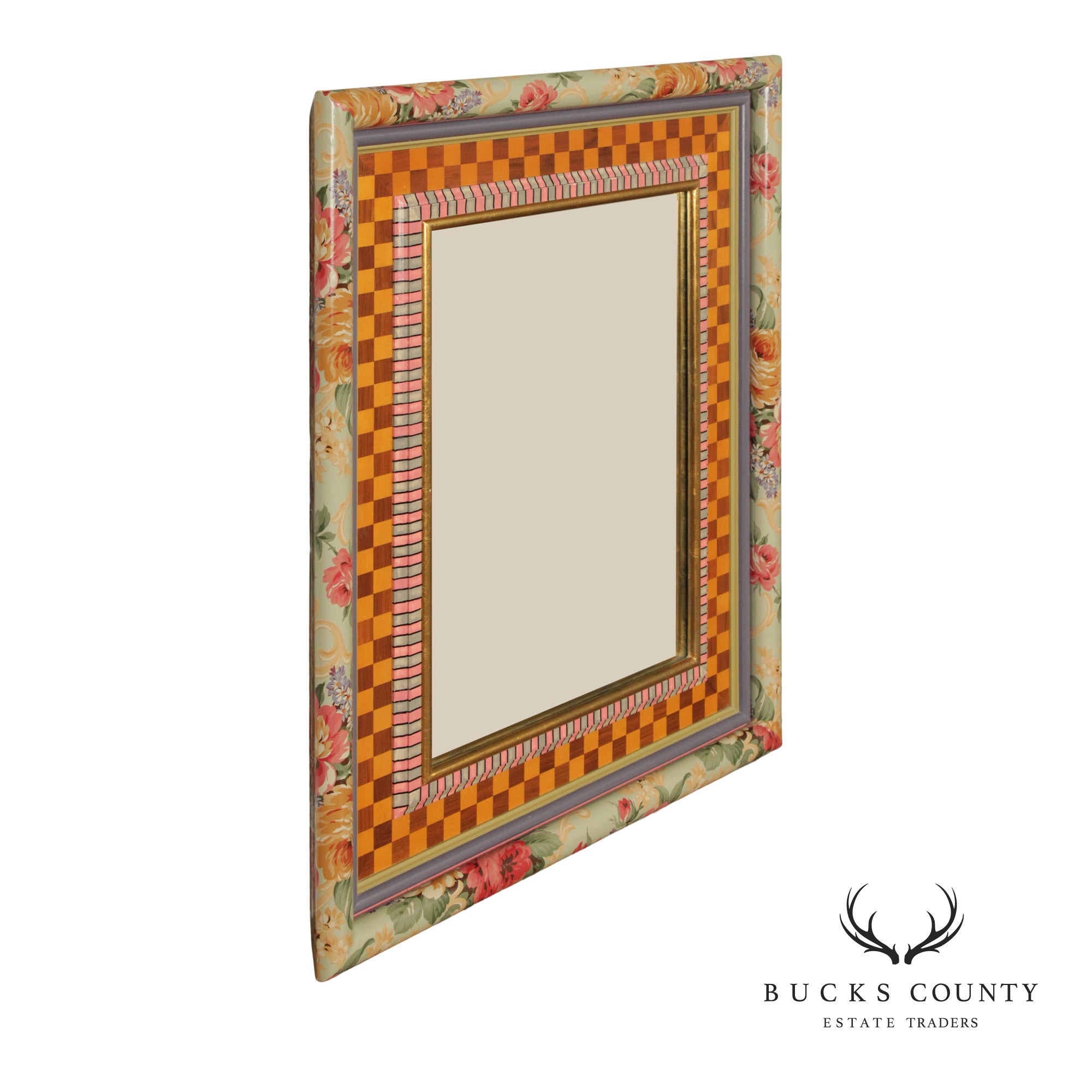 MacKenzie-Childs Whimsical Hand-Painted Wall Mirror