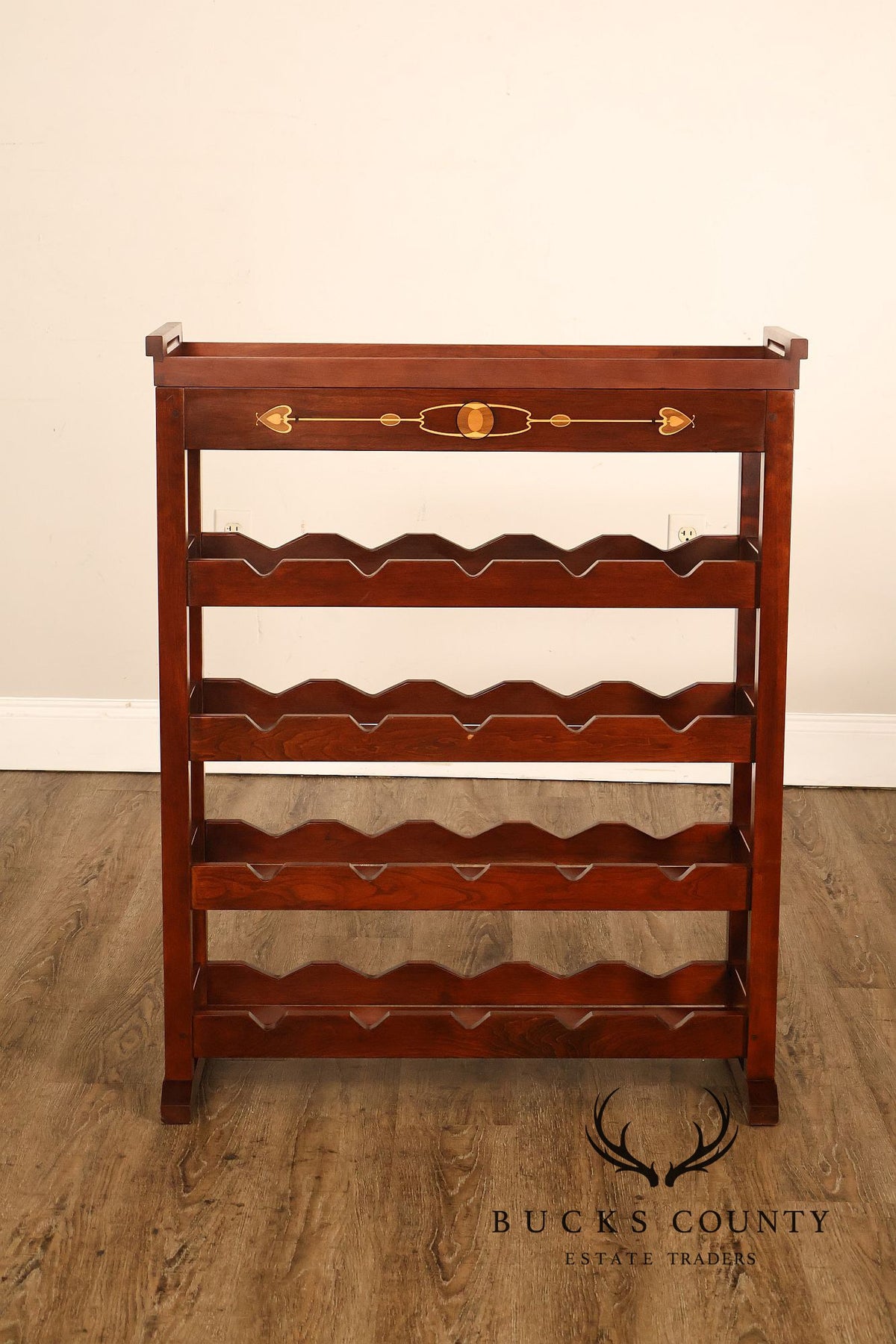 Stickley 2013 Collector Edition Cherry Harvey Ellis Wine Rack With Inlay